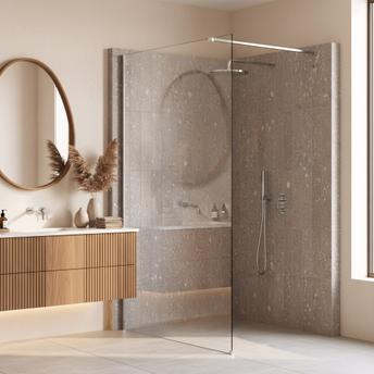 Paroi de douche Rea Flexi Transparent / Chrome 120