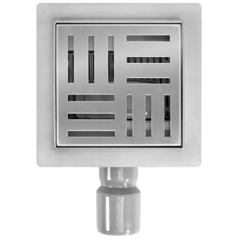 Drain linéaire REA CROSS 150x150 Nickel Brush