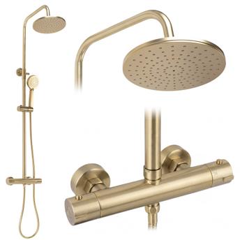 Set doccia con termostato Rea PAROT BRUSHED GOLD