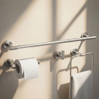 Badezimmer-Accessoire-Set GRID Brush Nickel 4-teilig