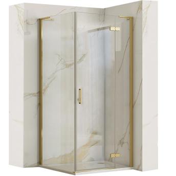 Cabina doccia REA Hugo 90x80 Gold Brush