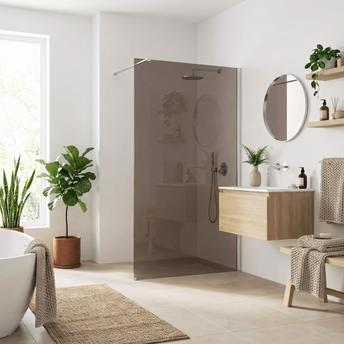 Tuš zaslon Rea Flexi Brown / Chrome 110