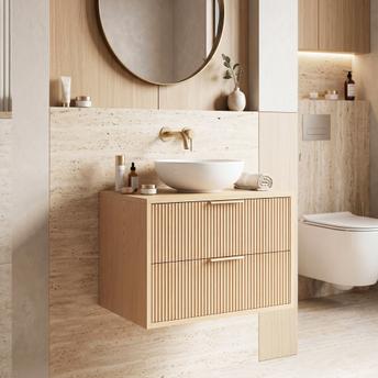 Bathroom vanity cabinet Rea Mono 60cm Beige