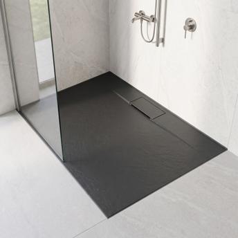 Cadita de dus Bazalt long negru 90x120
