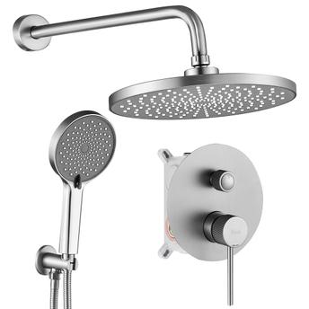 Rea Lungo Stripe Nickel Brush paslēpts dušas komplekts + BOX