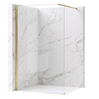 Kabina prysznicowa Walk-In Rea Flexi Transparent / Brush Gold 80