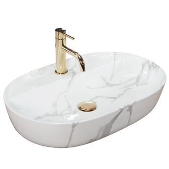 Countertop Basin REA Aura 61 Marmo Shiny