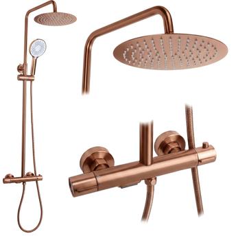 Душевой гарнитур с термостатом REA Drop Brush Copper