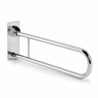 Folding bathroom grab bar Chrome