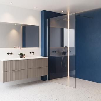 Paroi de douche Rea Flexi Transparent / Chrome 130