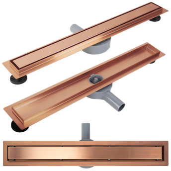 Лінійний злив REA Neox pro Brushed Copper 70