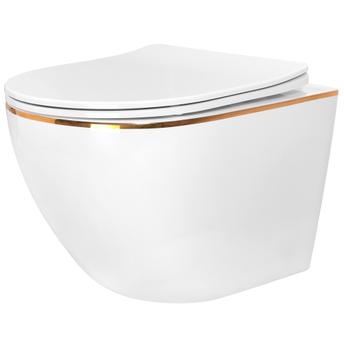 Vas WC Carlo white Mini Flat Gold Edge