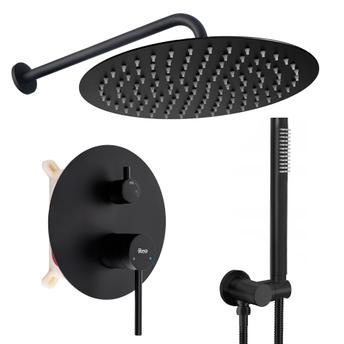 Podomietková sprchová súprava Rea Foss Clif Black  + BOX