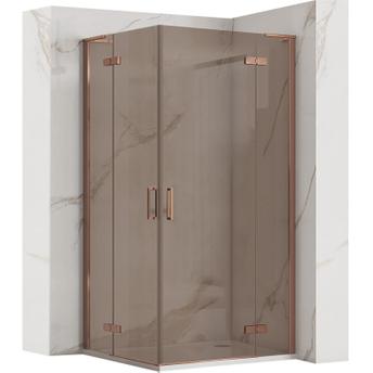 Shower enclosure REA Hugo Double 80x80 Copper Brush