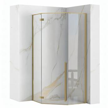 Dušas kabīne Rea DIAMOND 90x90 BRUSH GOLD