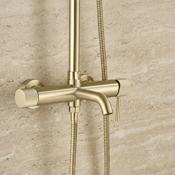 Rea Lungo Stripe Brush Gold dušas komplekts