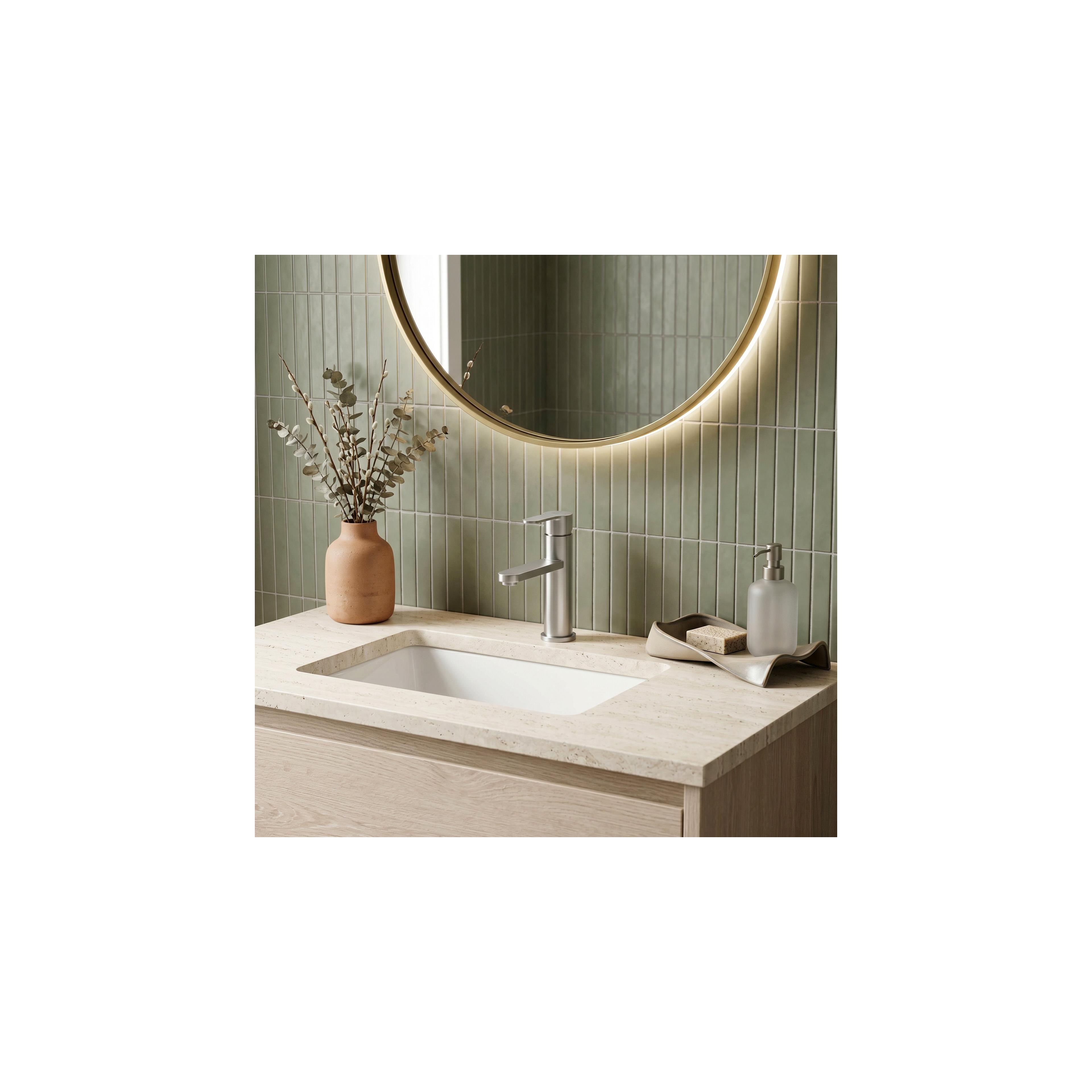 Waschbeckenarmatur Rea Arcos Brush Nickel