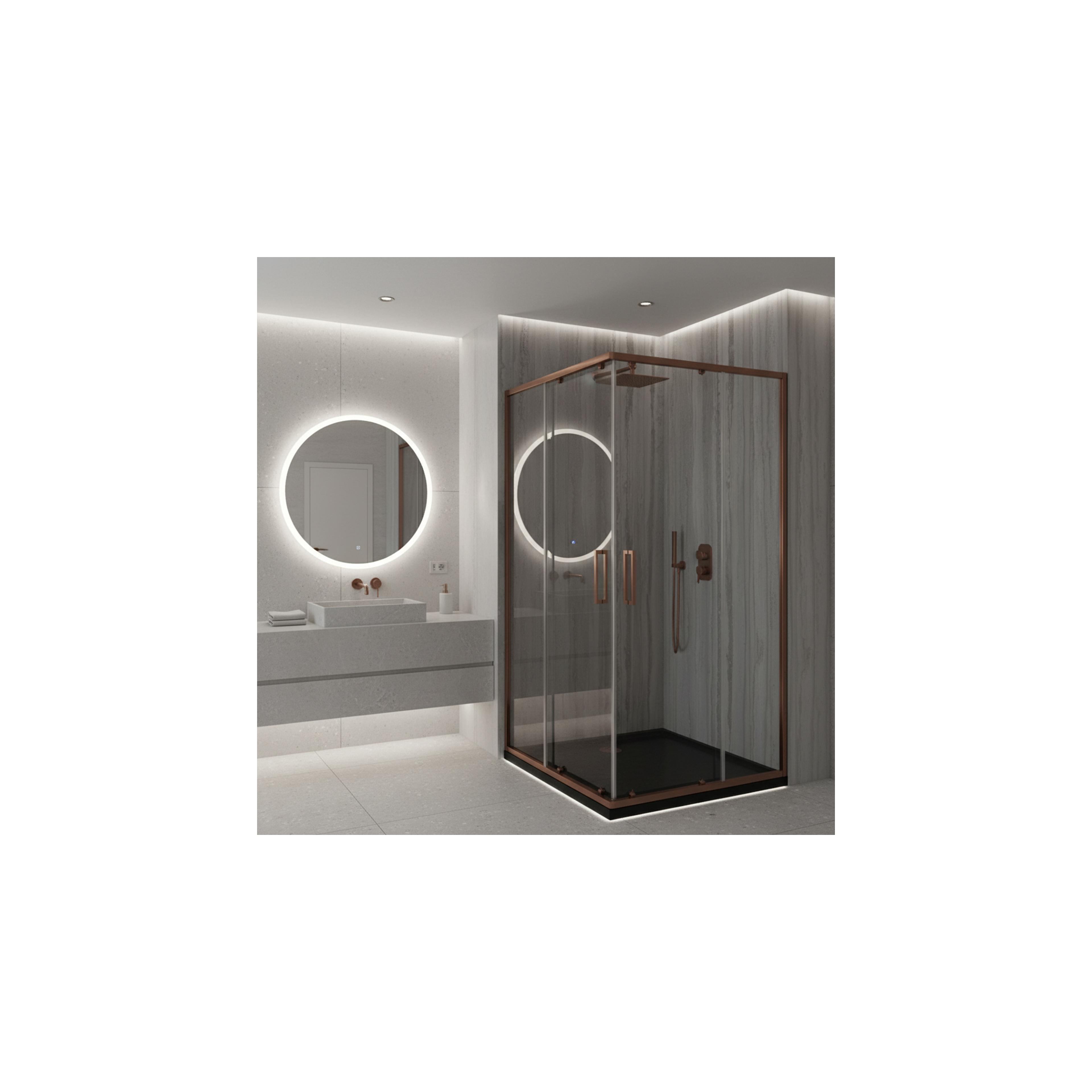 Duschkabine Rea City 80x100 Brush Copper