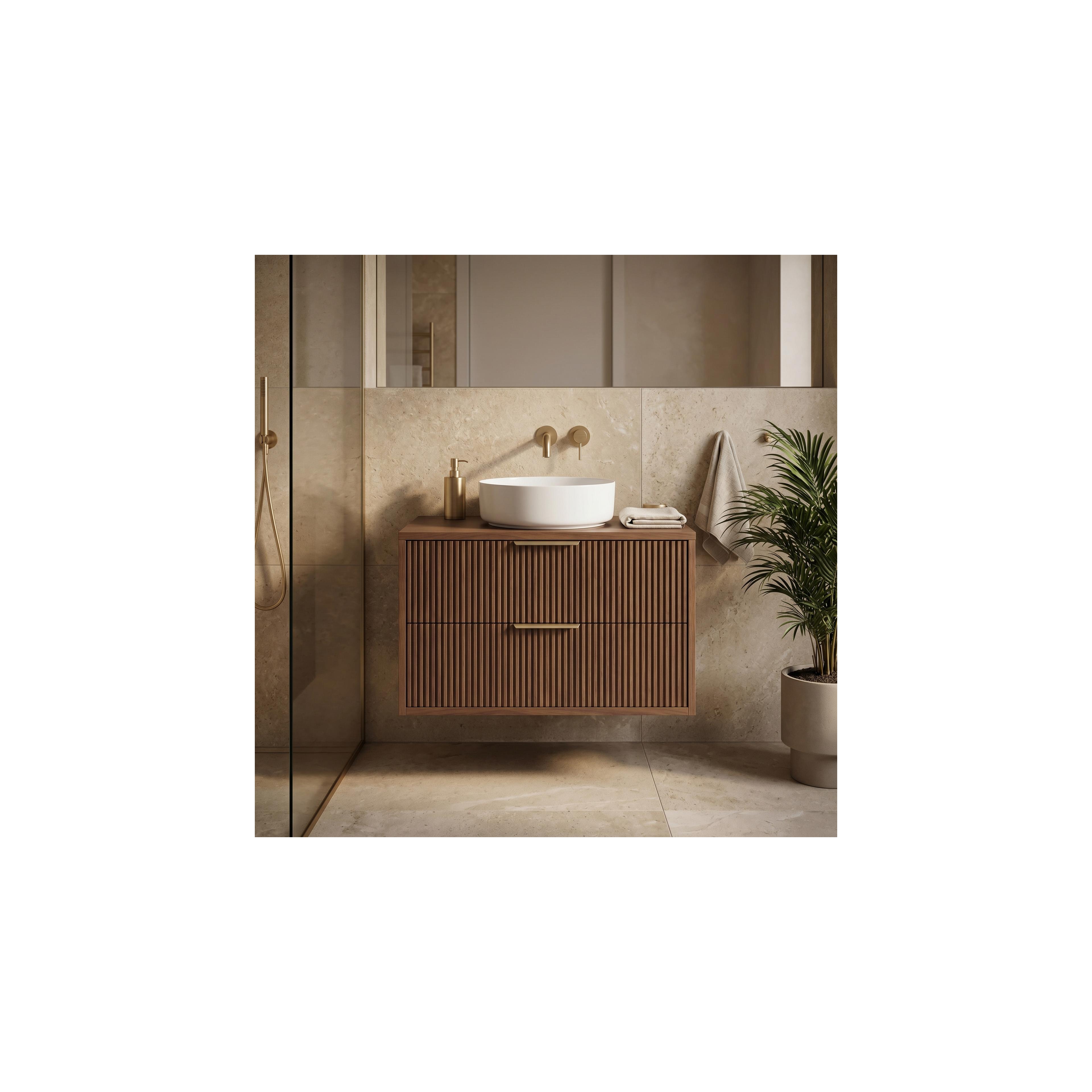 Waschtischunterschrank Rea Mono 80cm Brown