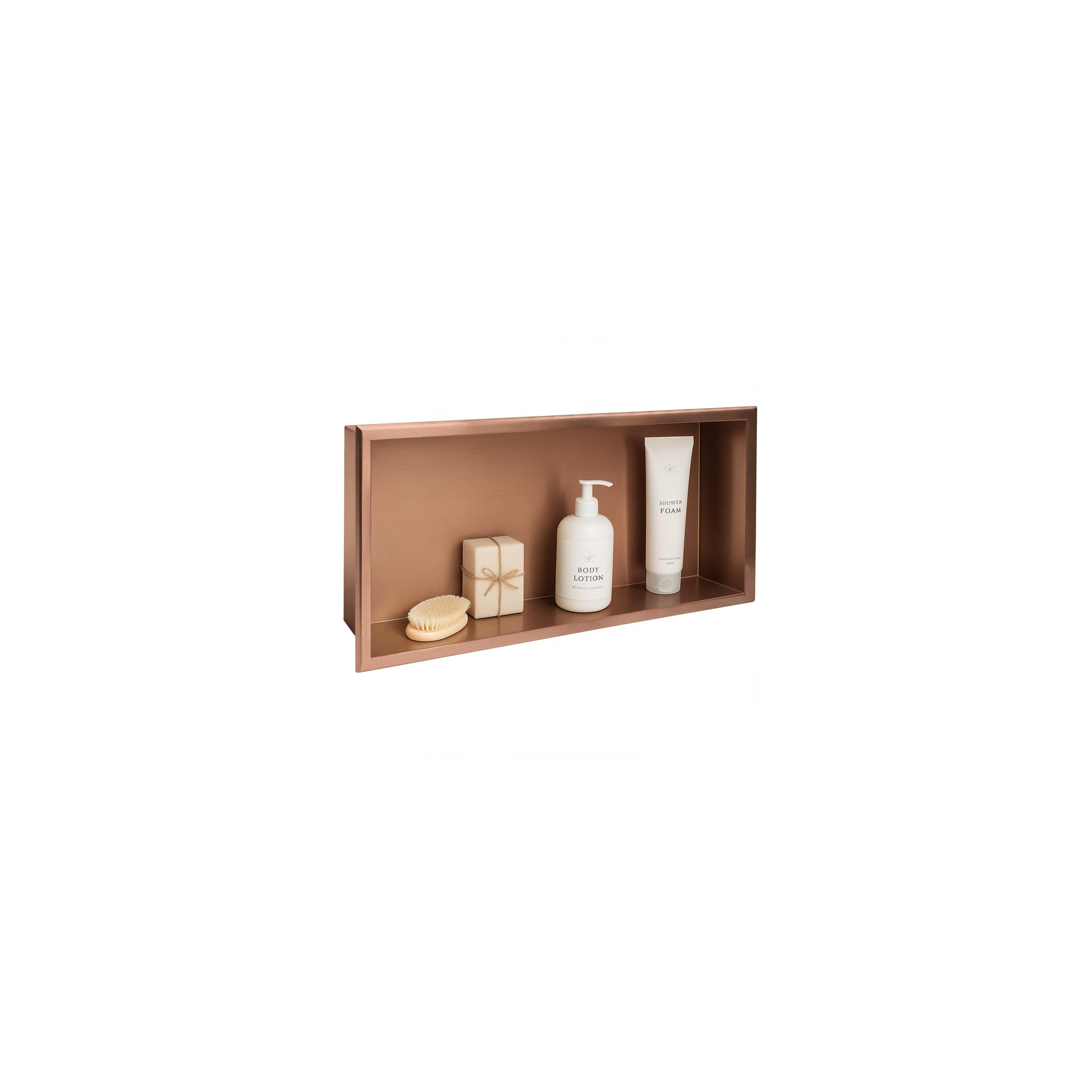 bathroom shelf 30x60 brush copper