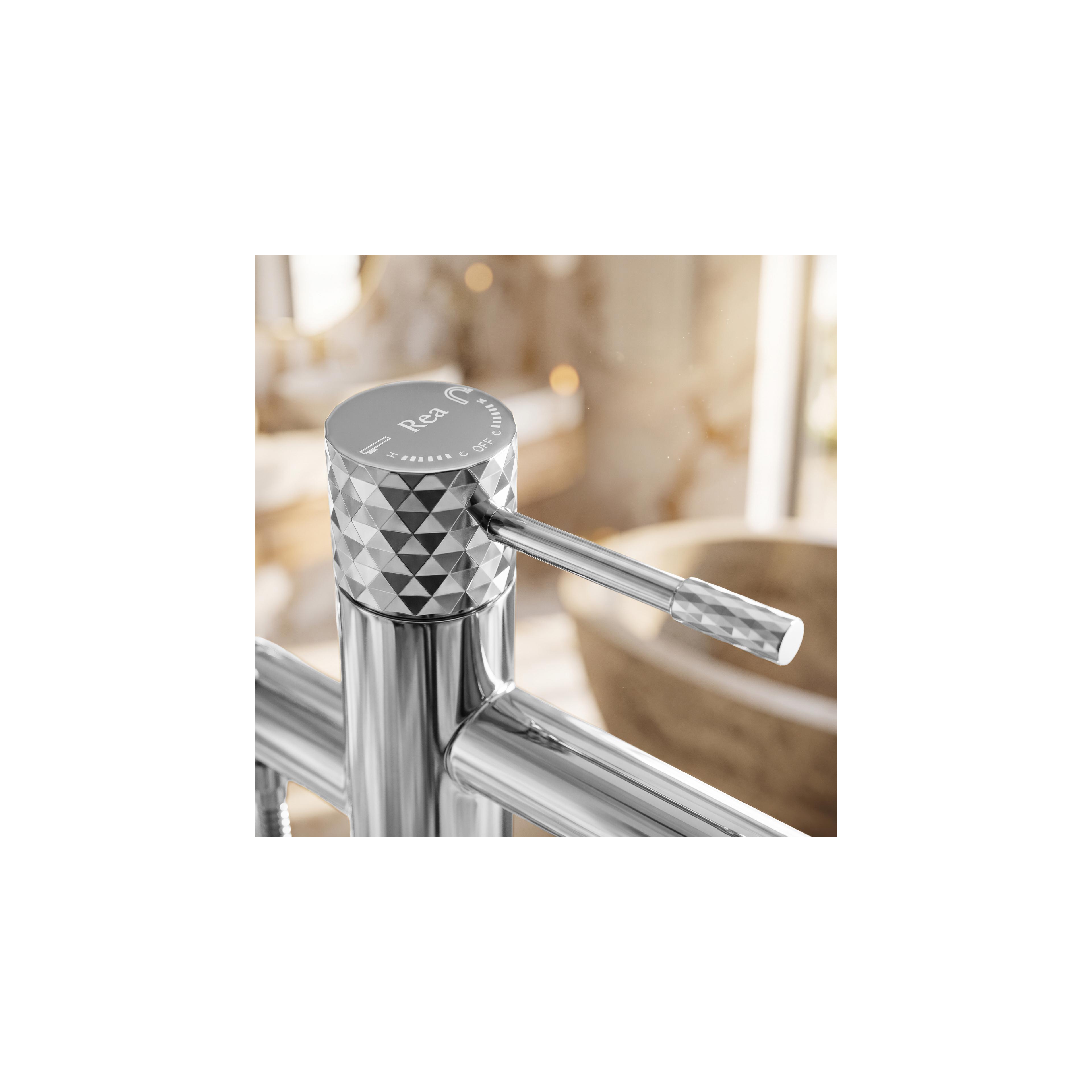 Fristående badkarsblandare Rea Lungo Diamond Chrome