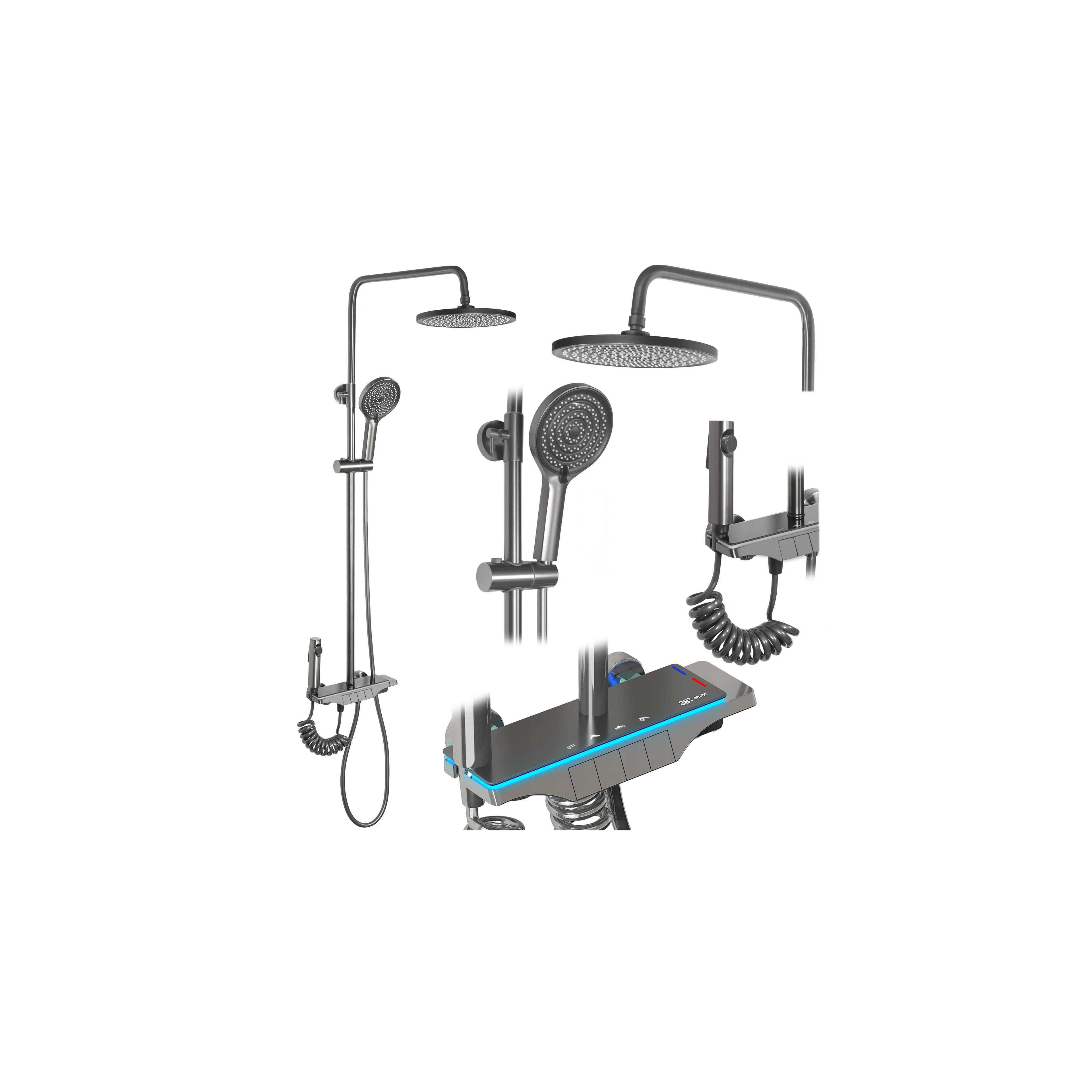 Shower set REA Savio Led Titanium