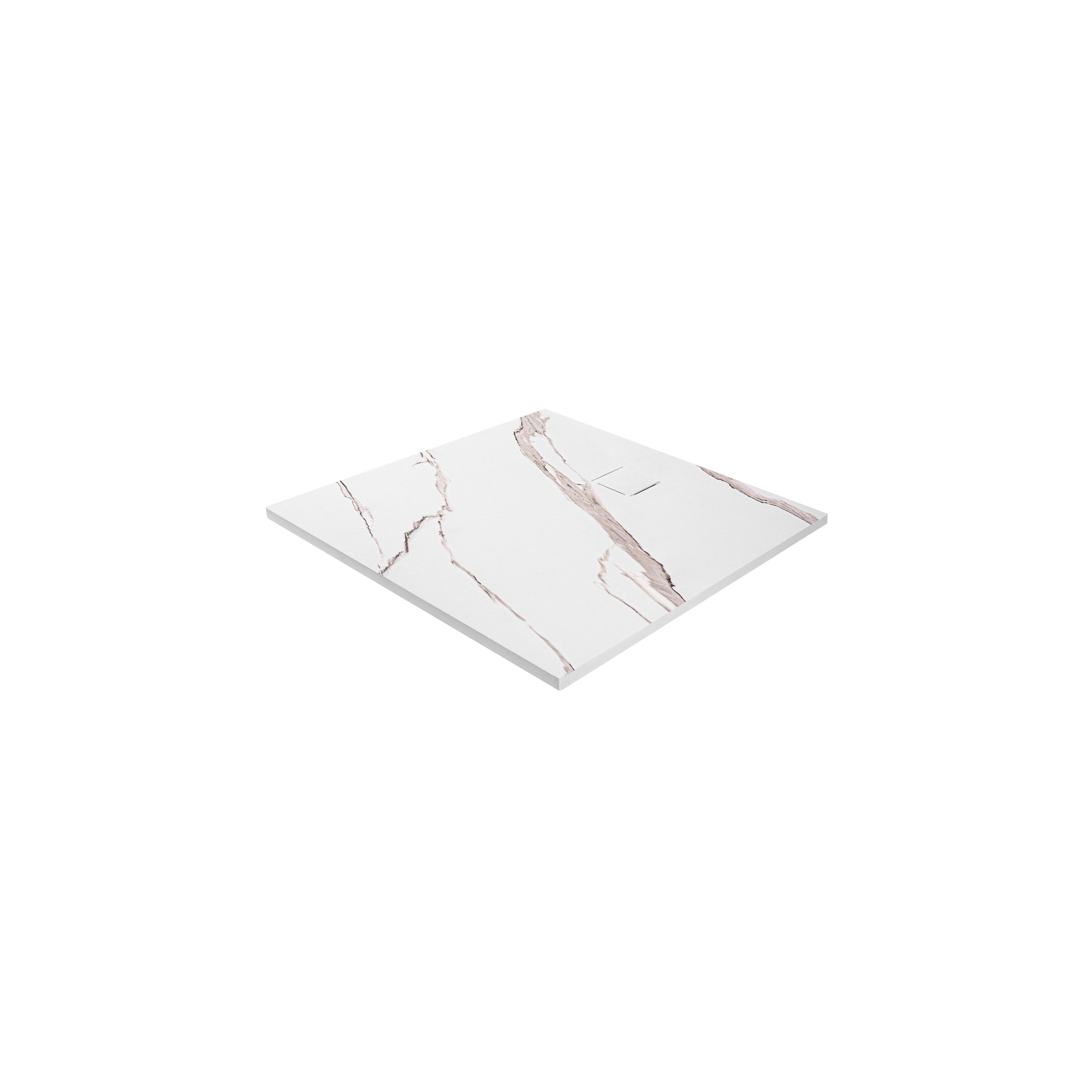 Tuš pladenj Magnum CARRARA WHITE 90x90