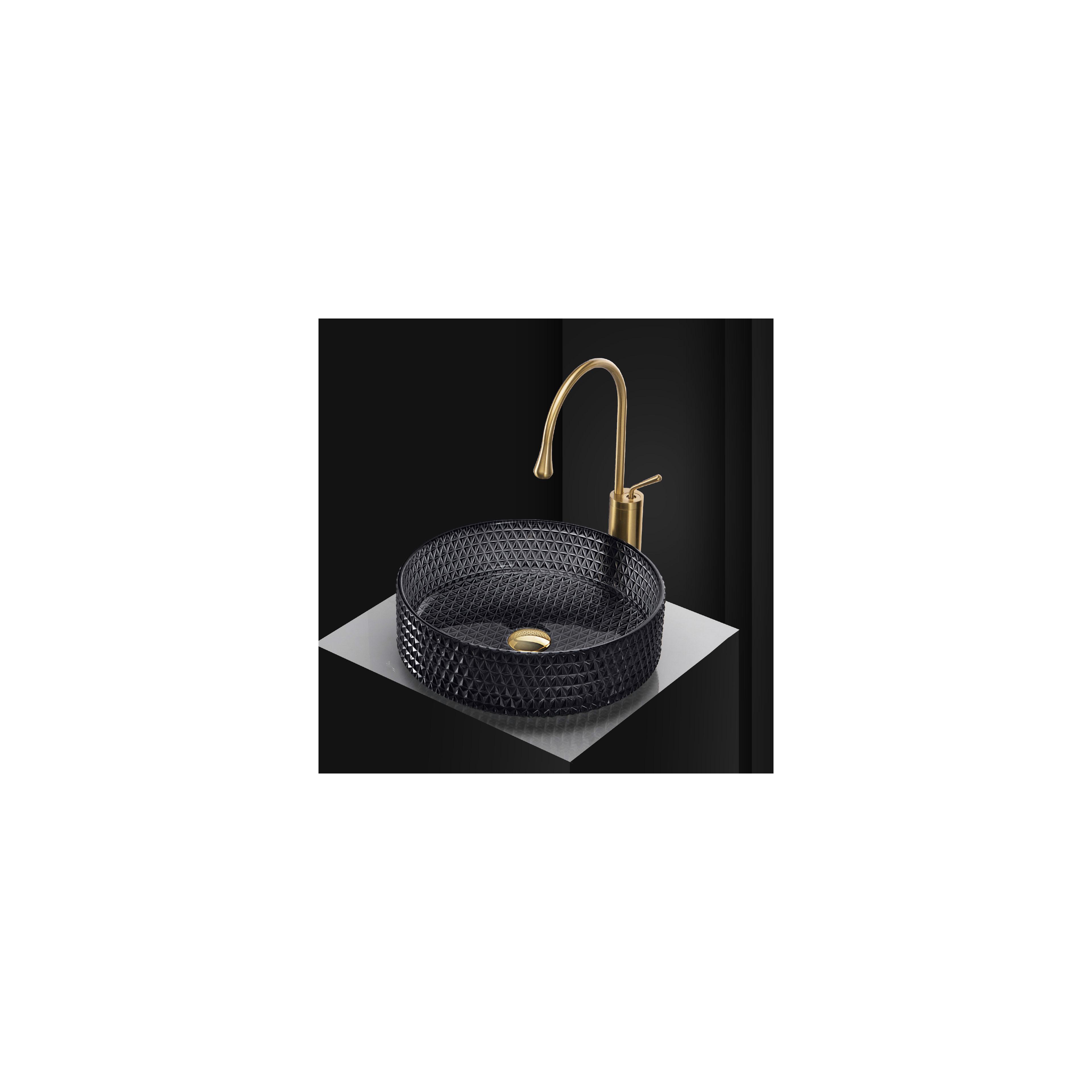 Countertop washbasin Rea Cristal Black 35