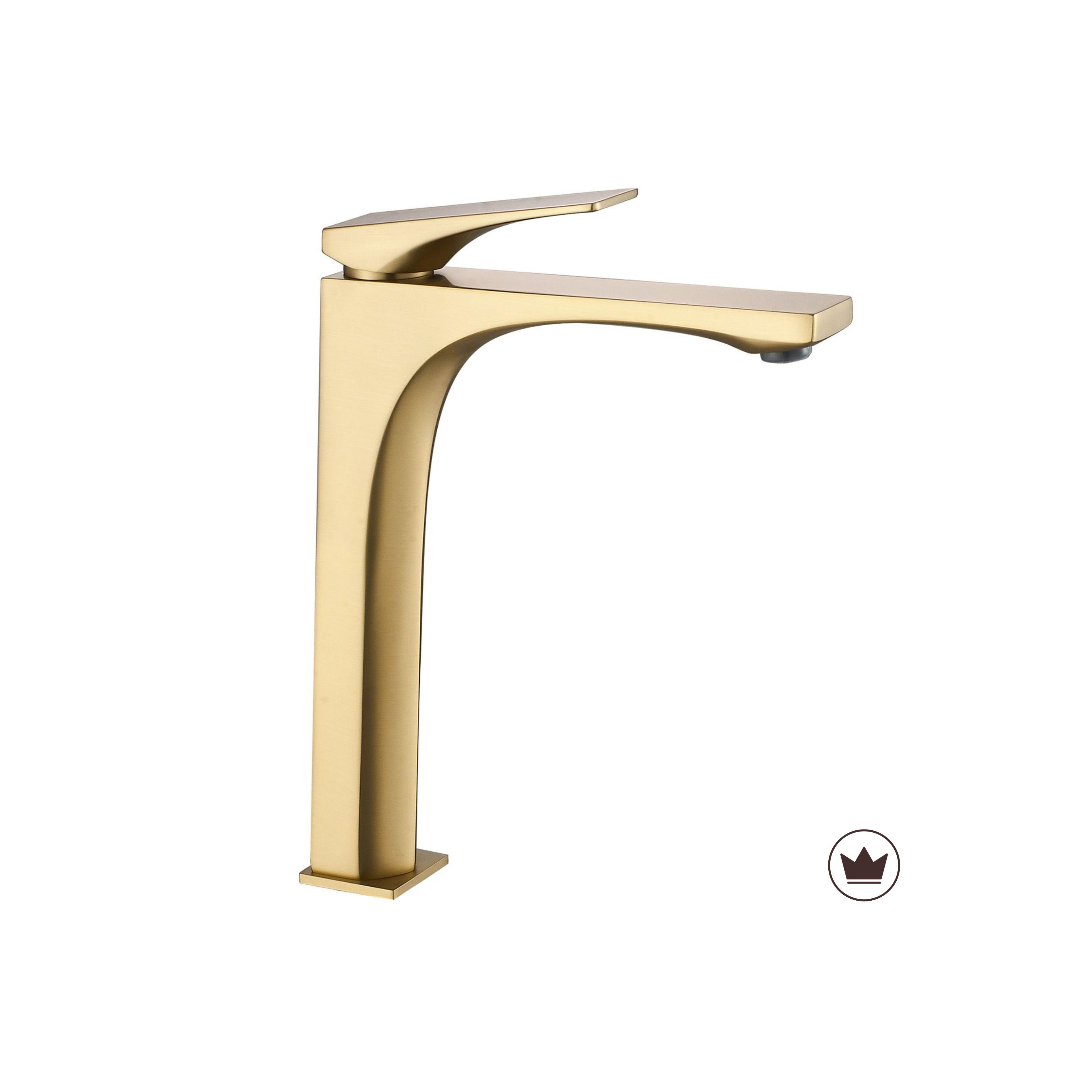 Bathroom faucet PREMIUM Rea Joe Brush Gold High