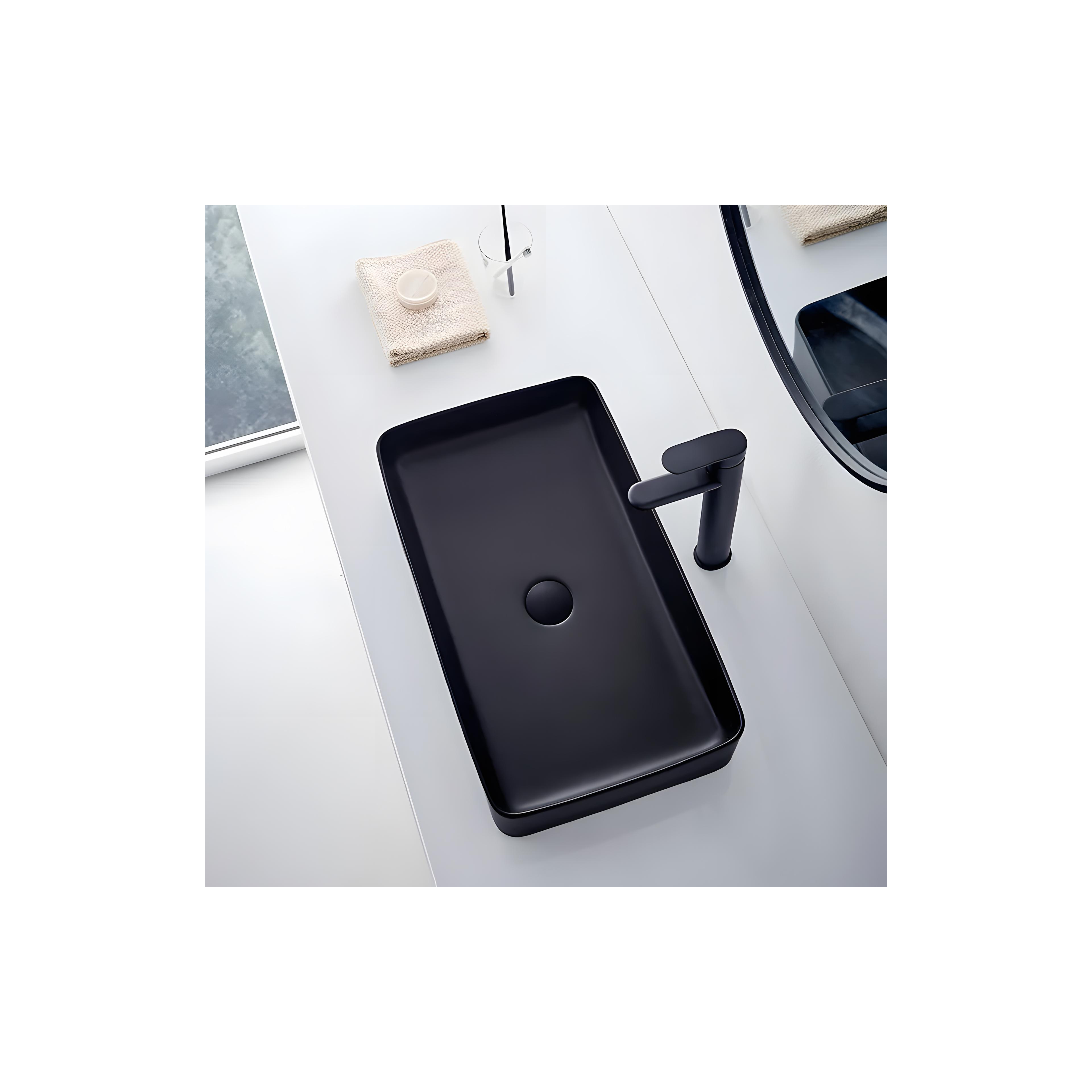 Aufsatzwaschbecken Denis black Mat