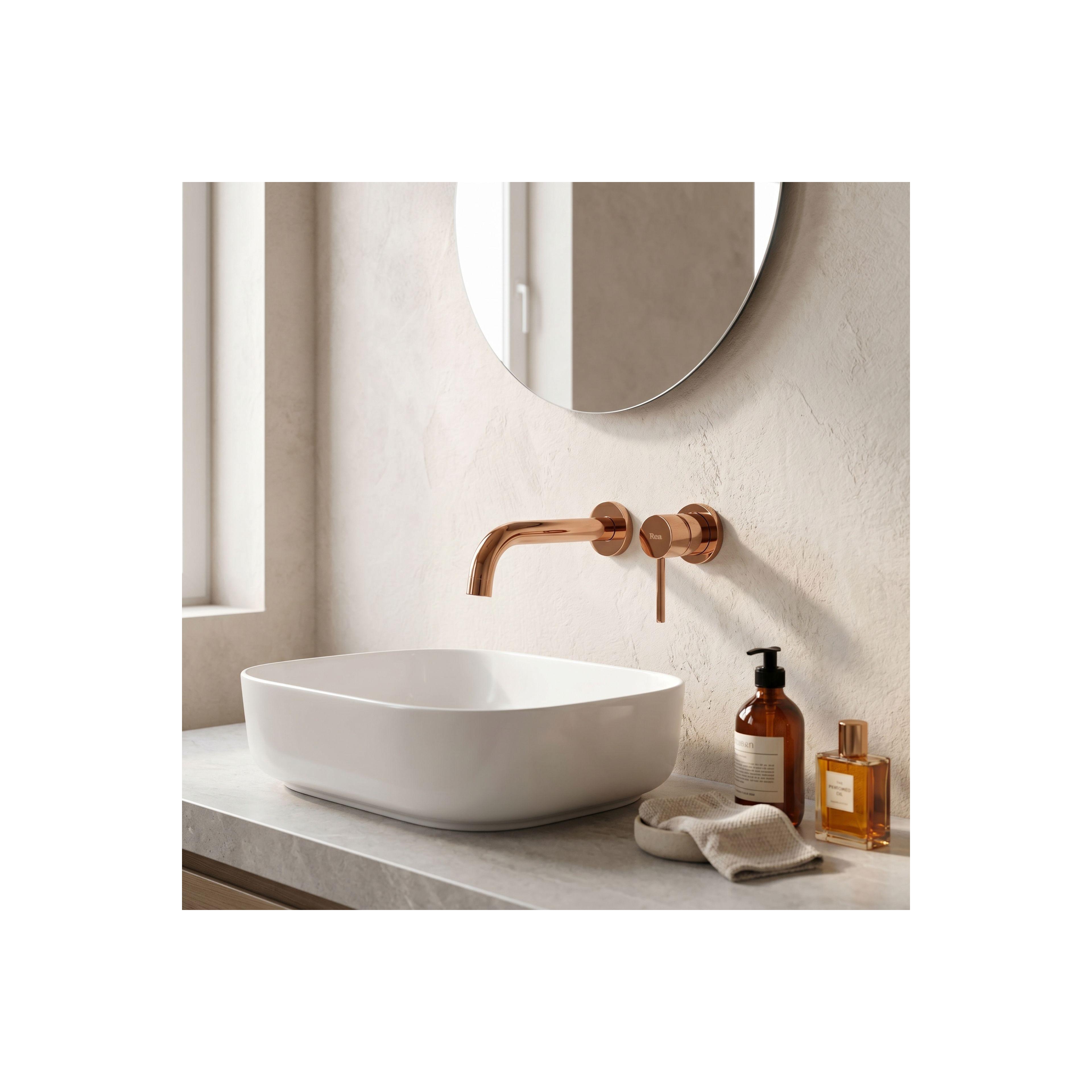 Inbyggd blandare Rea Lungo Koppar + BOX