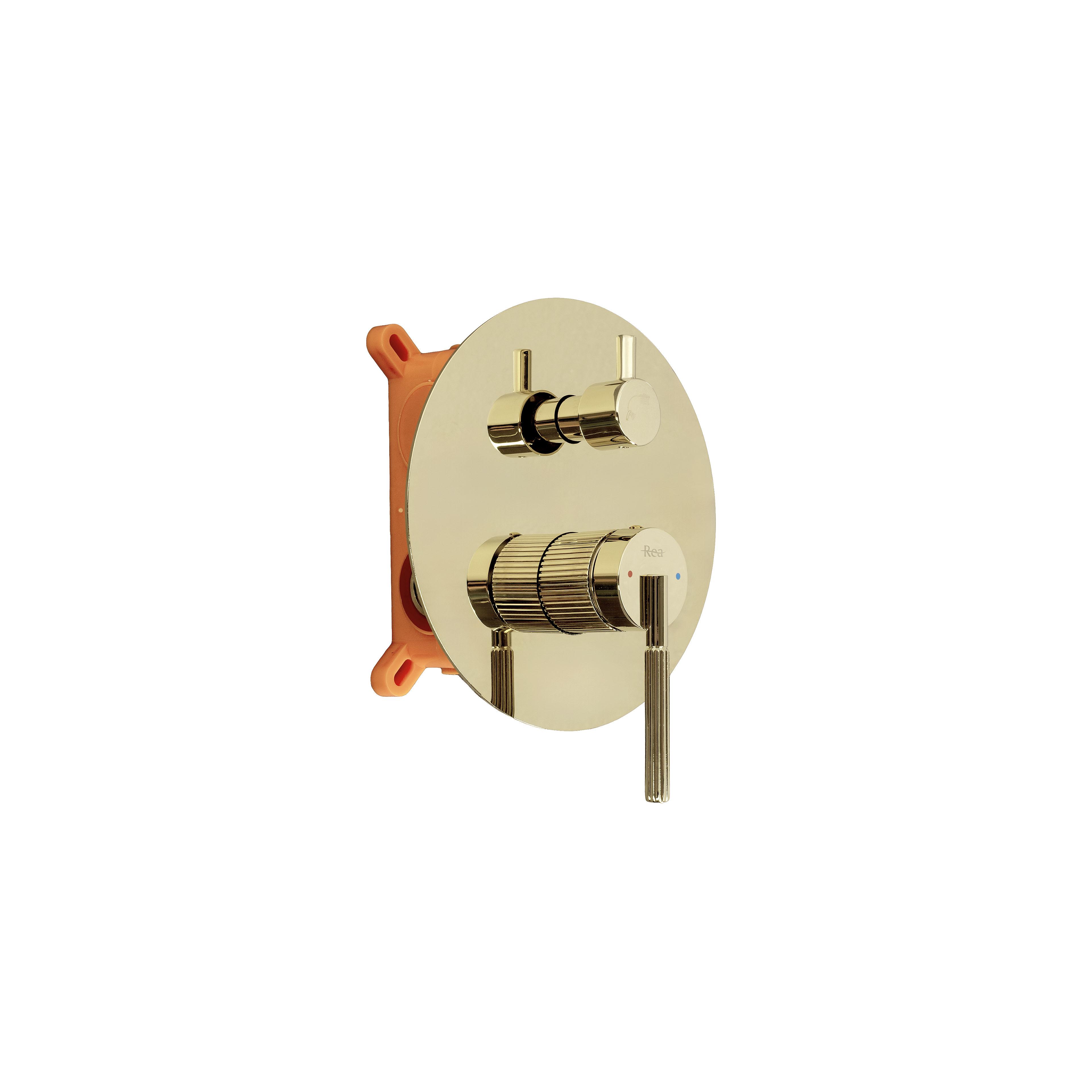 Juego de ducha oculto Rea Argon Gold + BOX