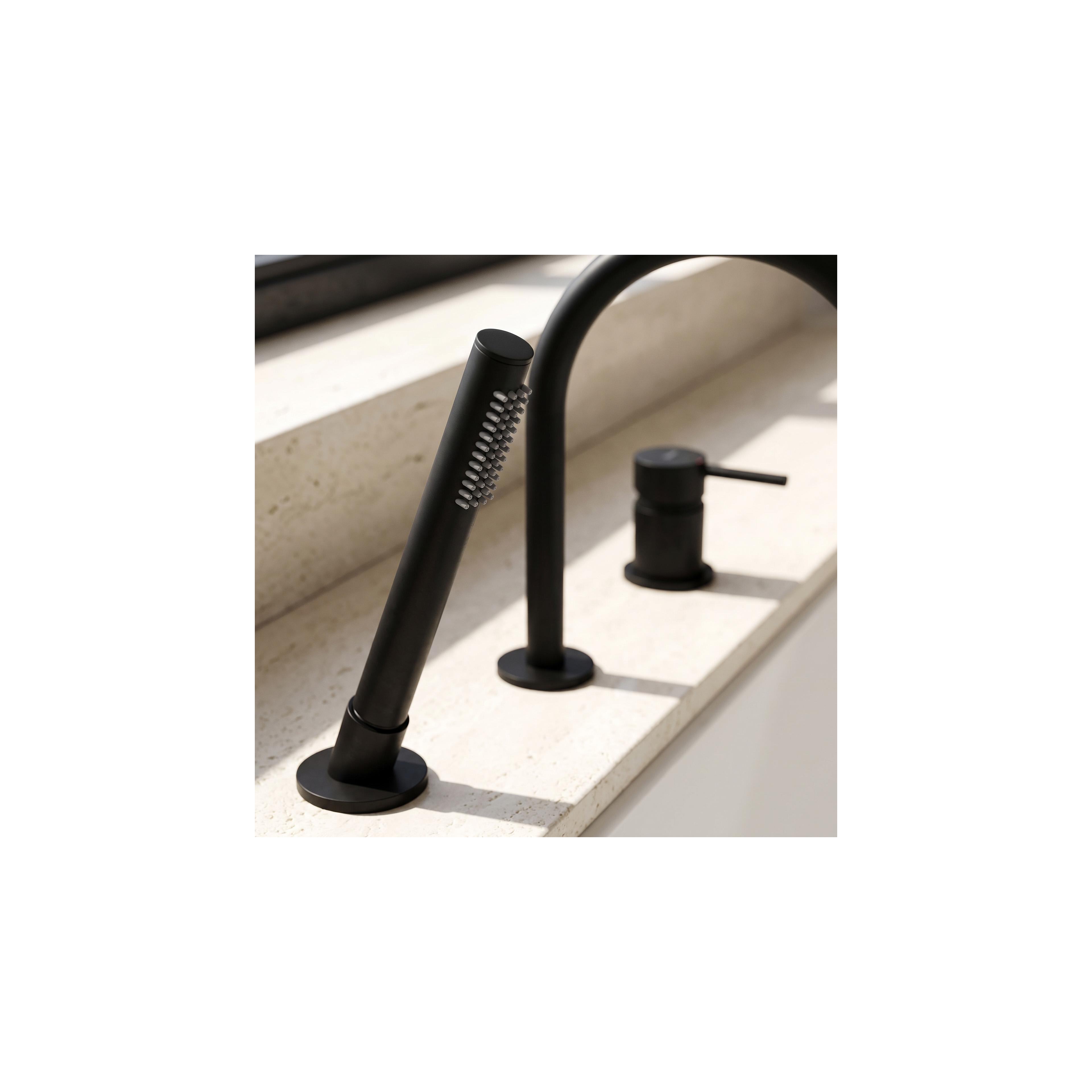 3-Loch-Badewannenarmatur Rea Lungo Black
