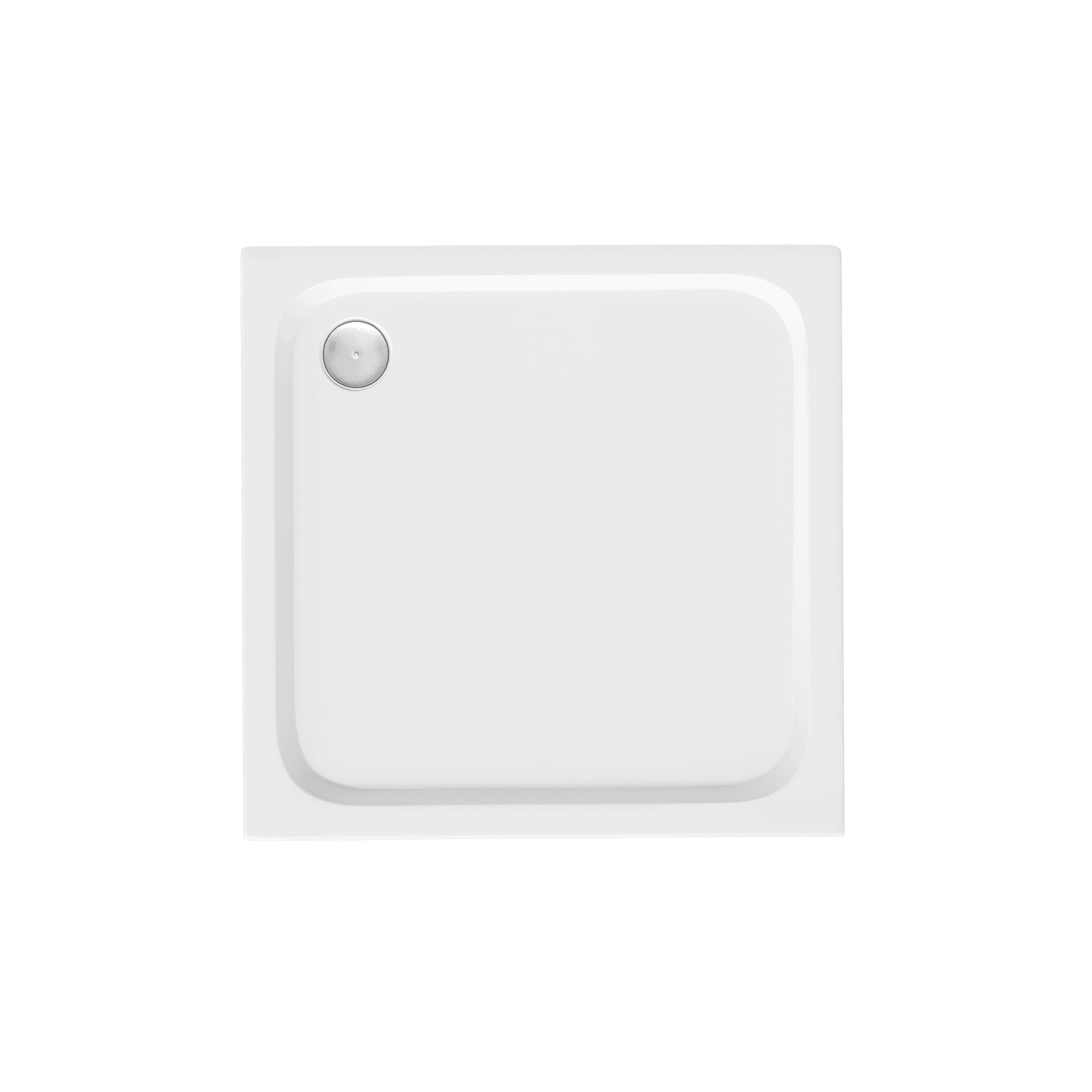 Douchebak Rea Belmond White 90x90 Chrome