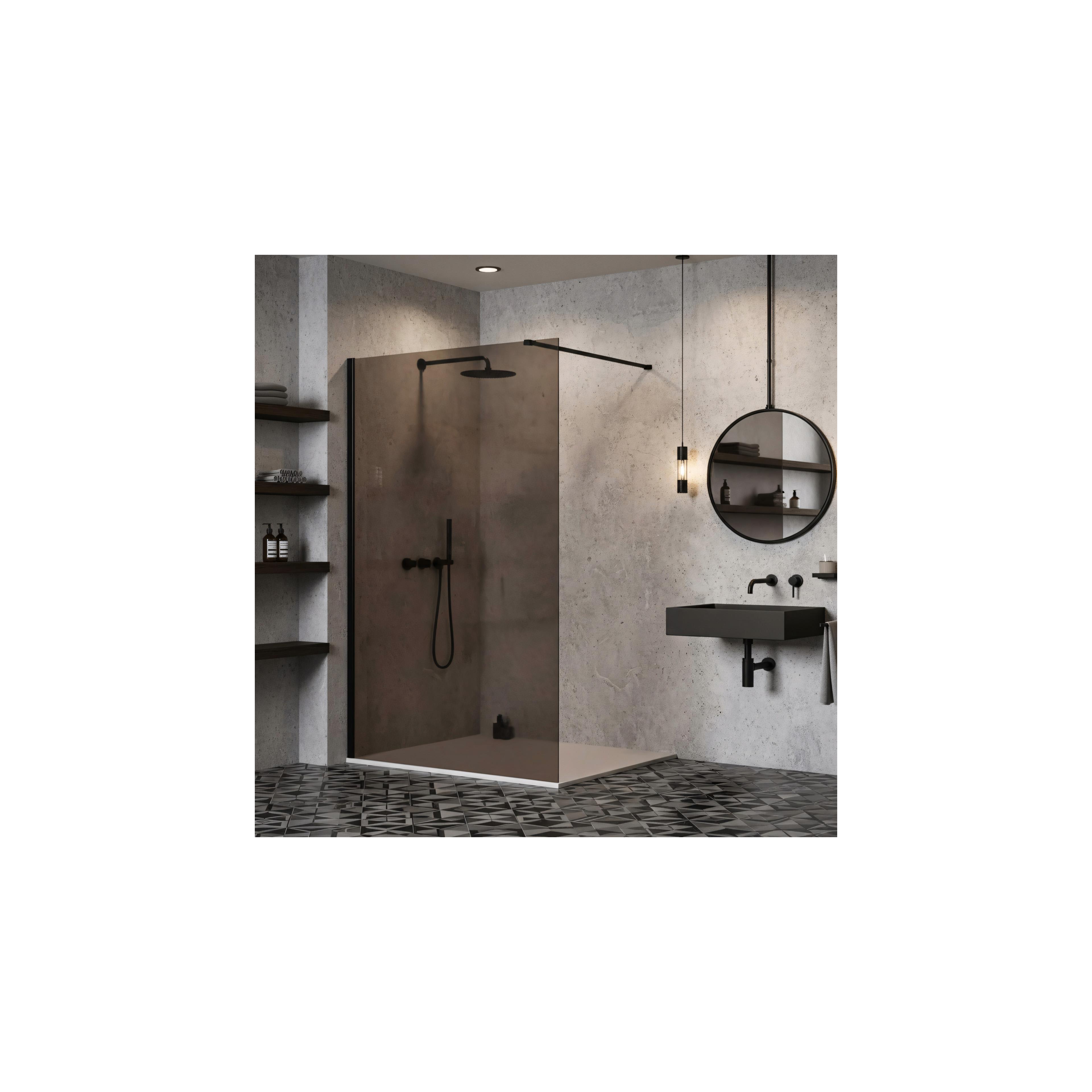 Sprchová zástěna Rea Flexi Brown / Black 130