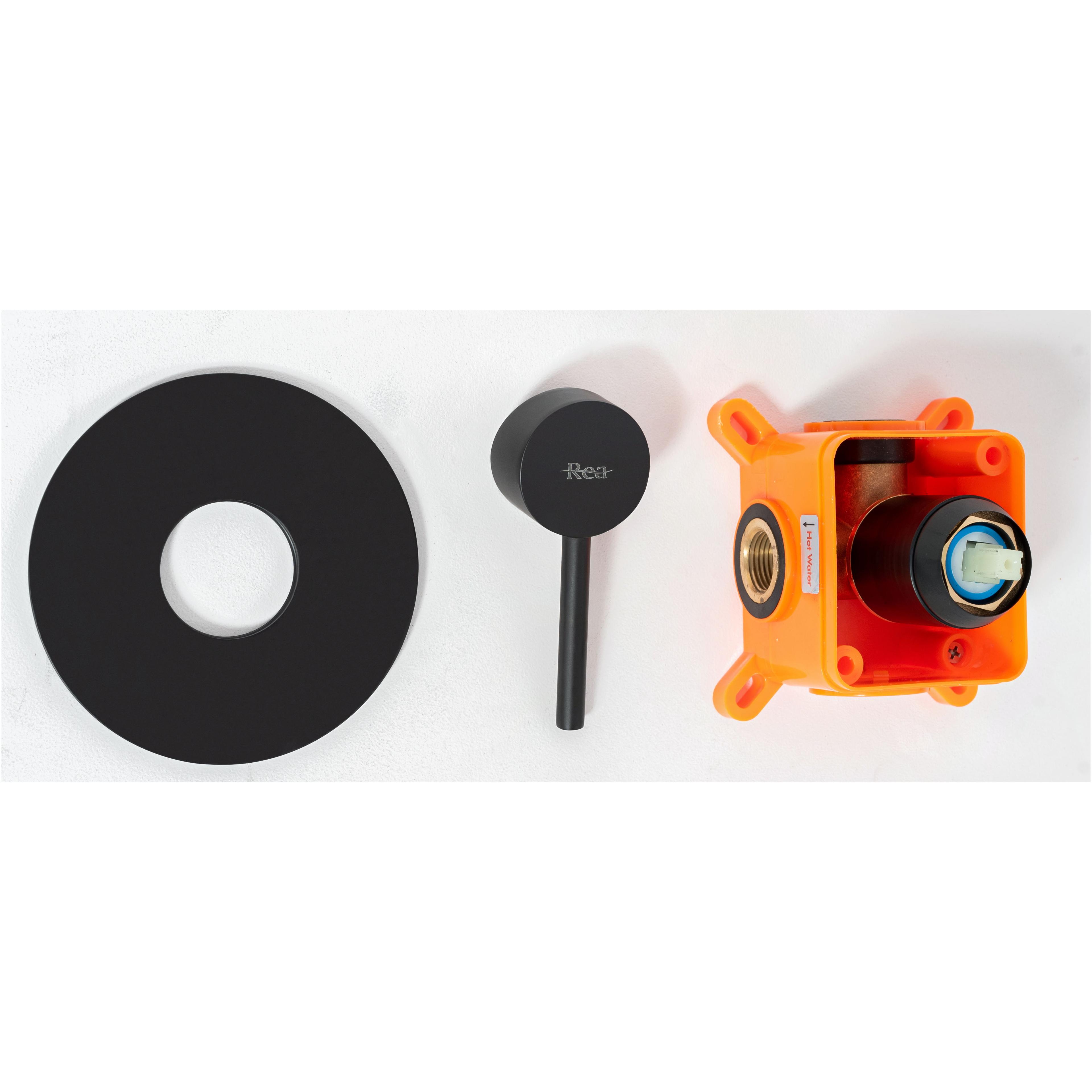 Set pentru dus Lugano Black Rea incastrabil +BOX