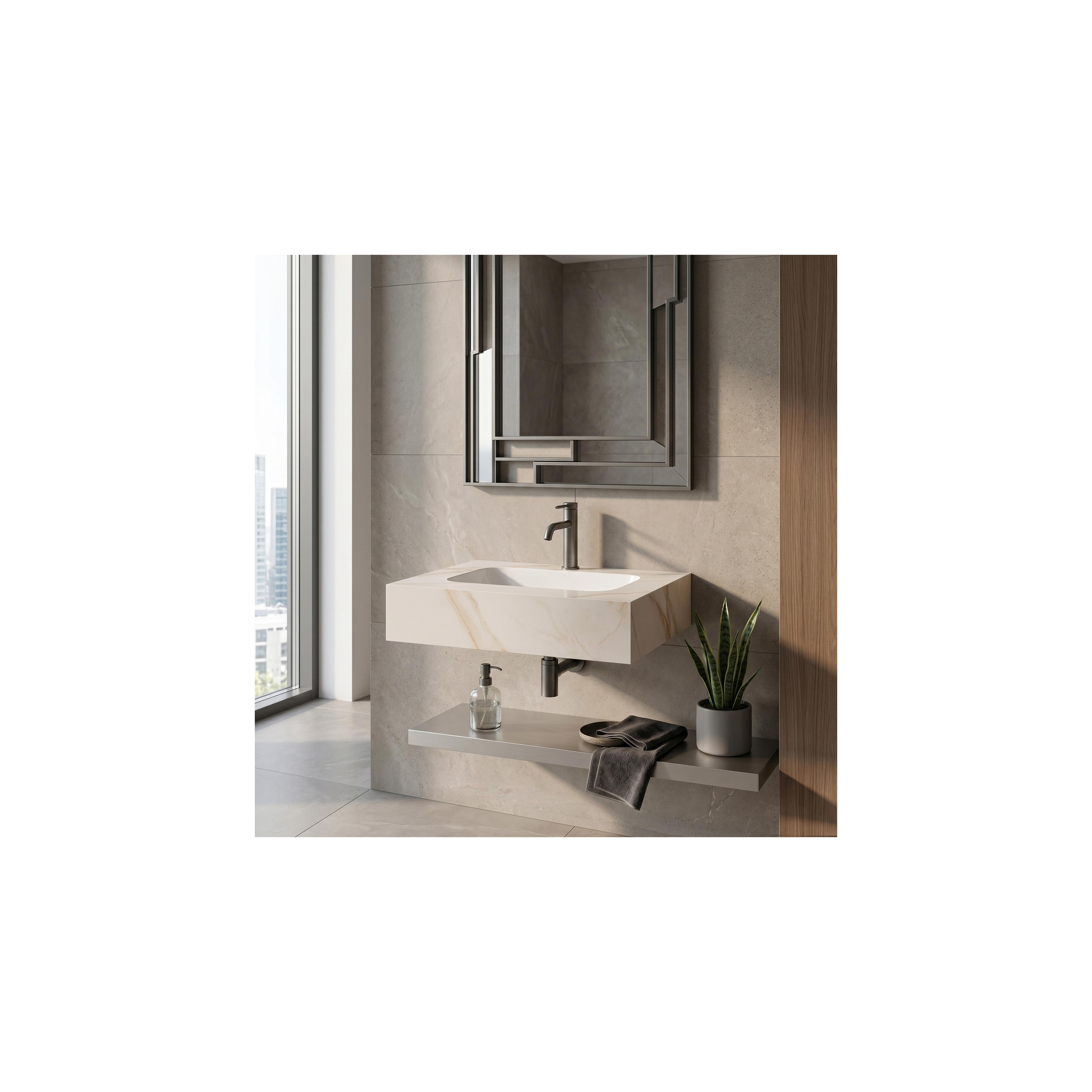 Wandwaschbecken REA Aresa Grey Gold 70