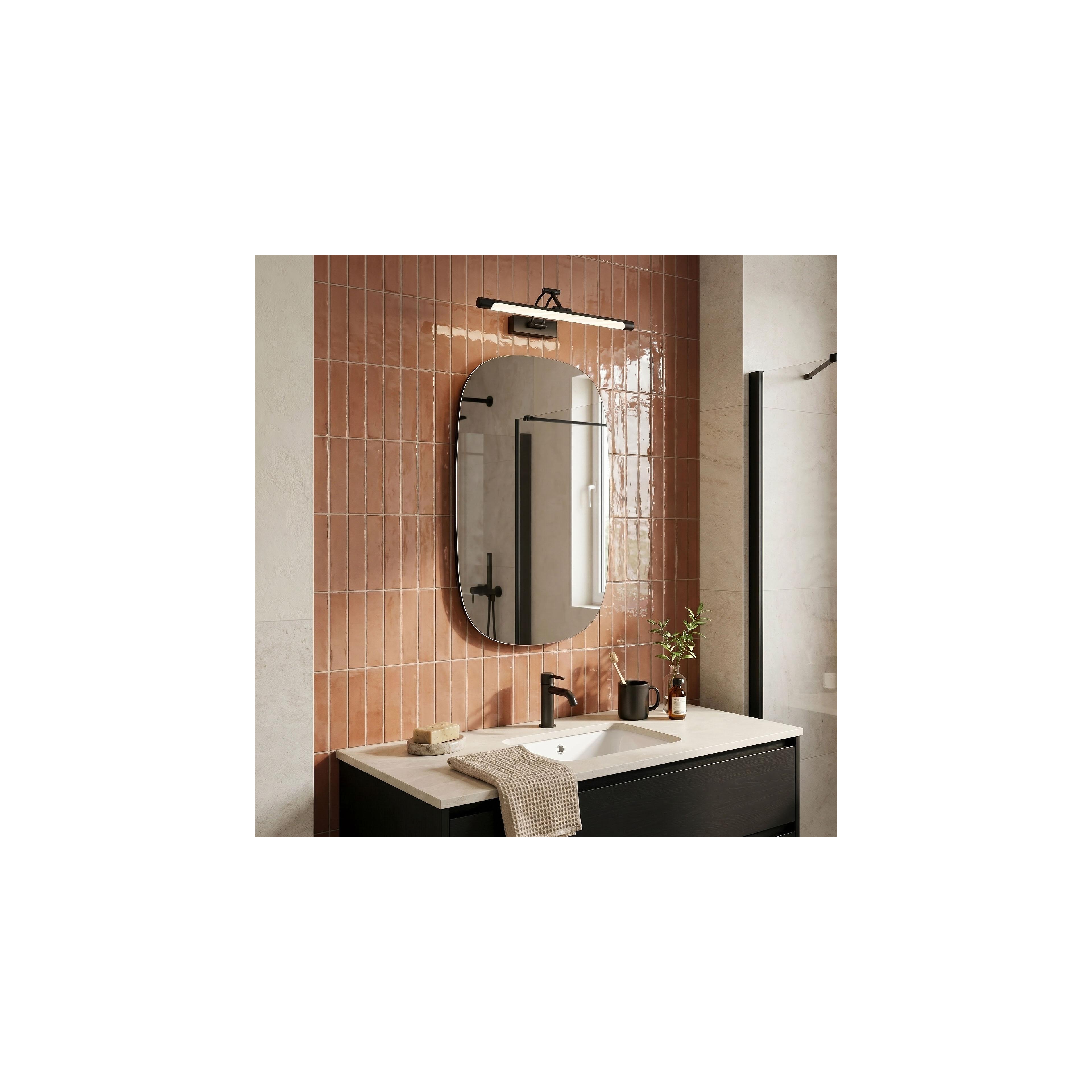 Bathroom LED wall sconce SWE025-1W 42cm Black