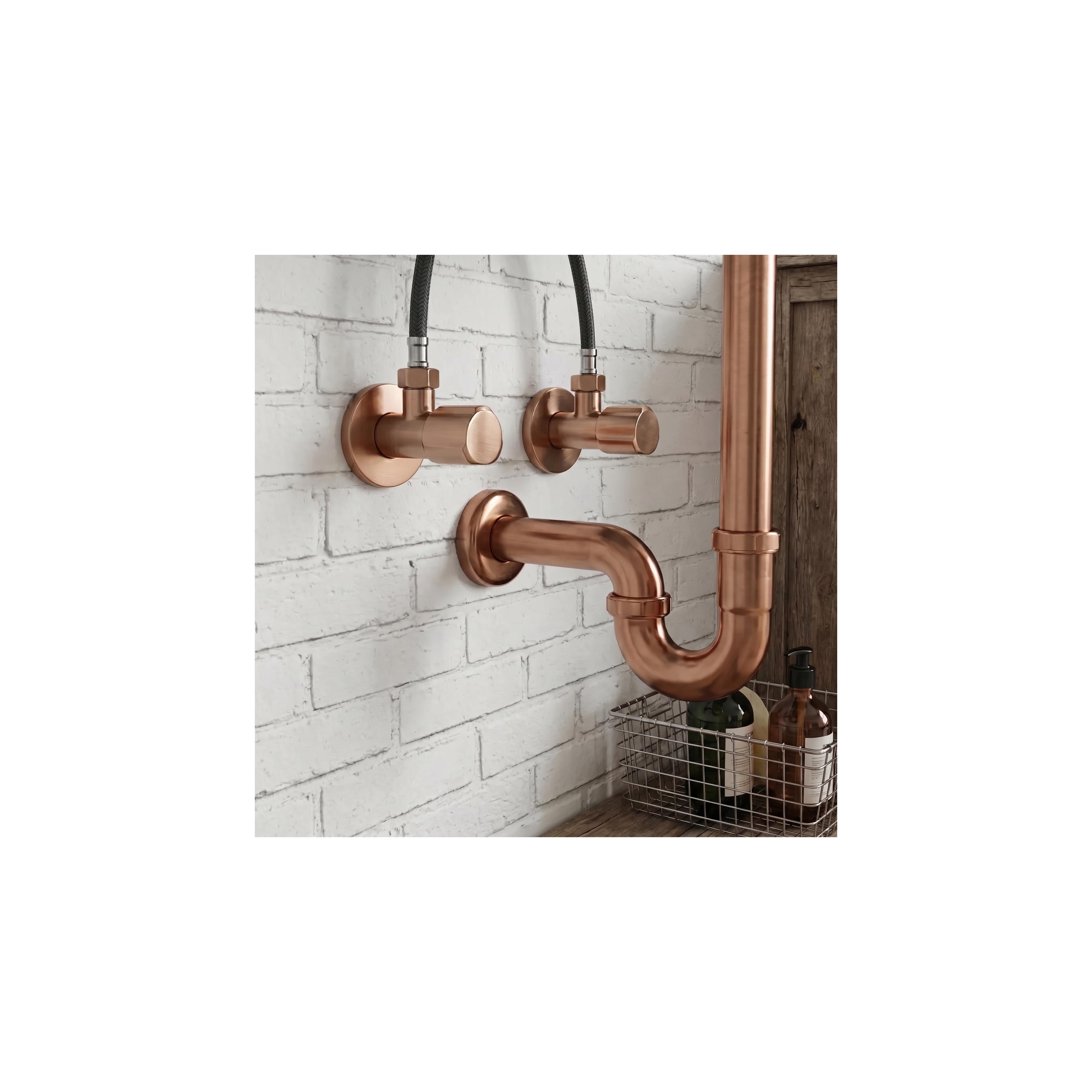 Ъглов вентил 02  1/2" x 3/8" Brush Copper