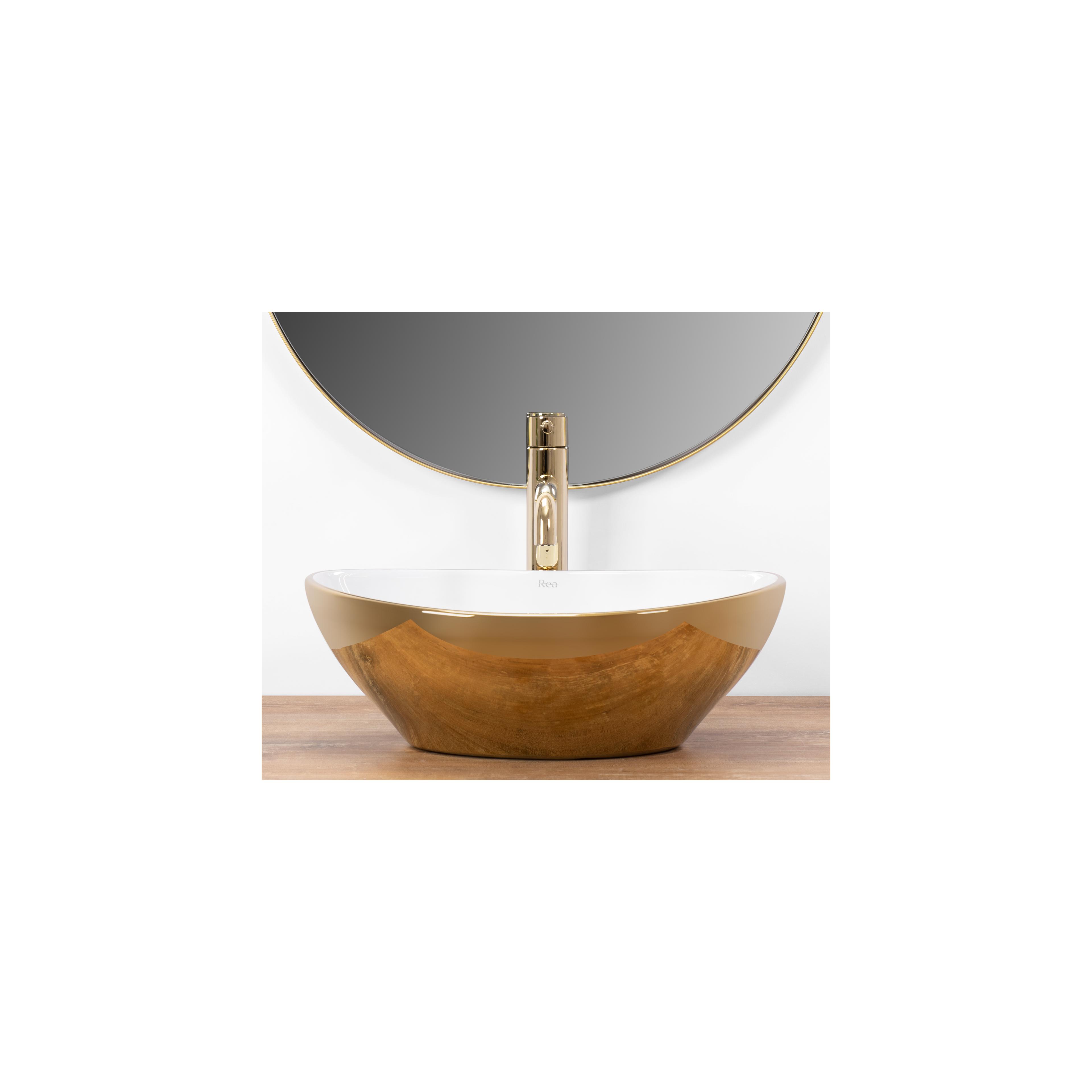 Opzetwastafel Rea Sofia Gold/White