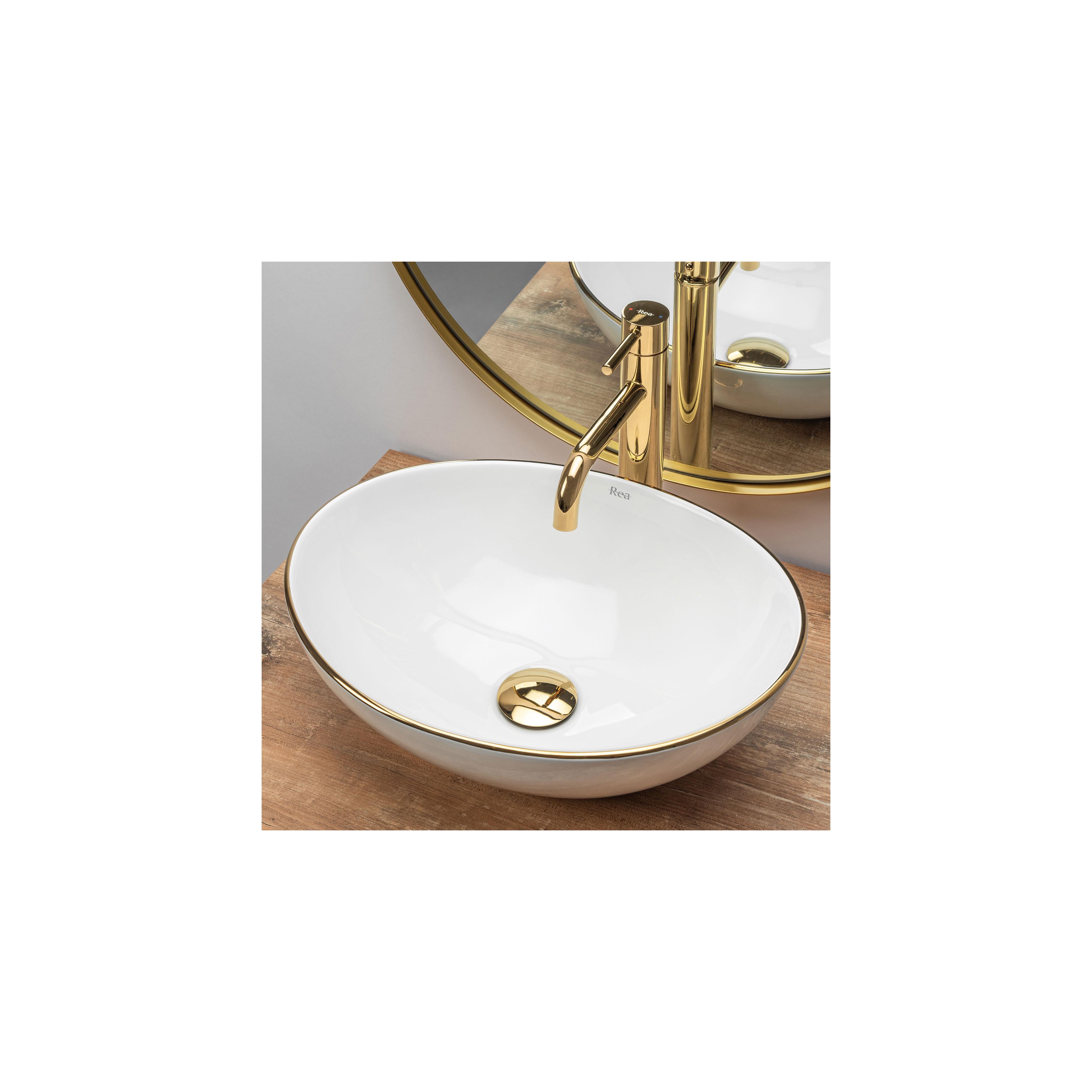 Countertop washbasin Rea Sofia Gold Edge