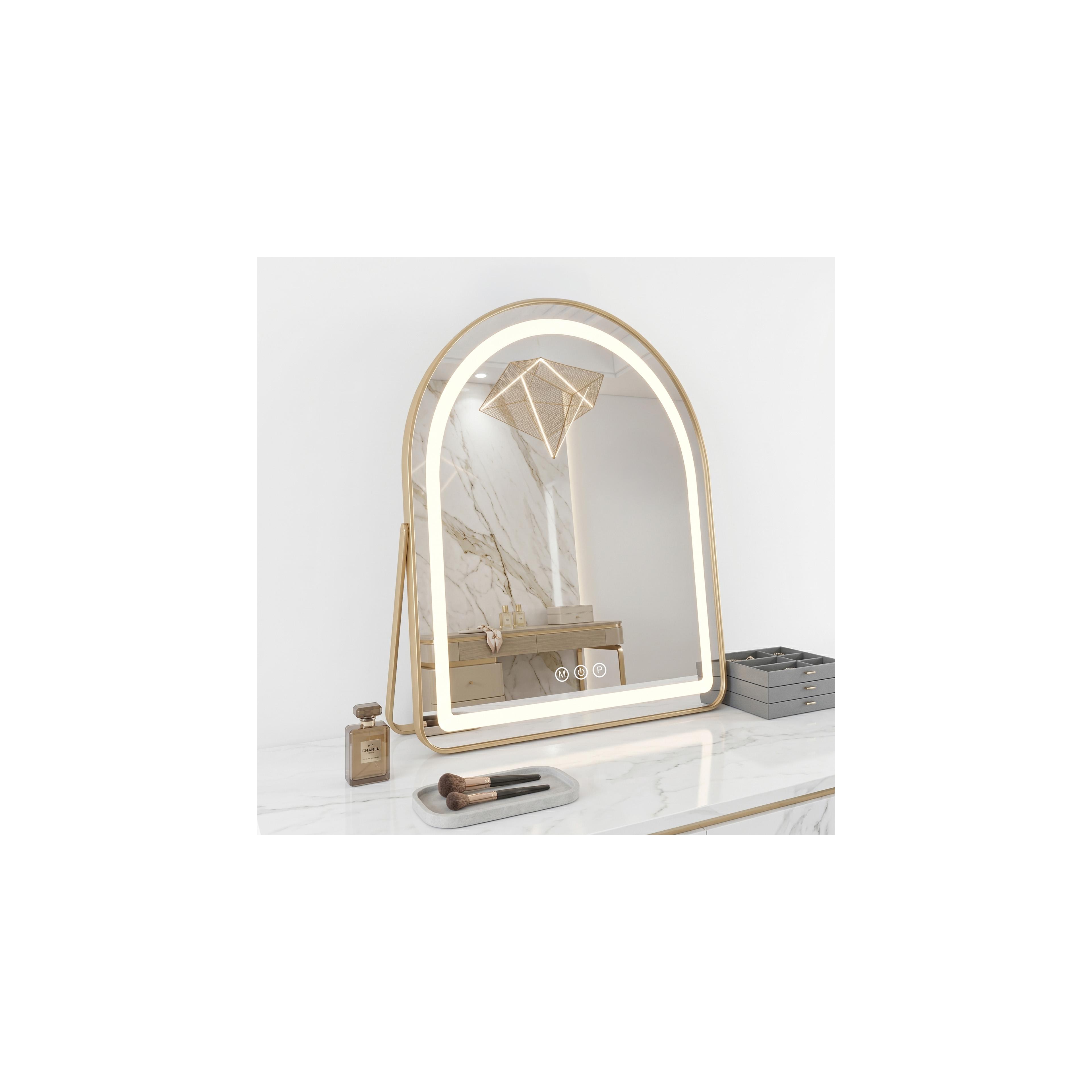 Spiegel LED GLAM L.Gold 40x45cm