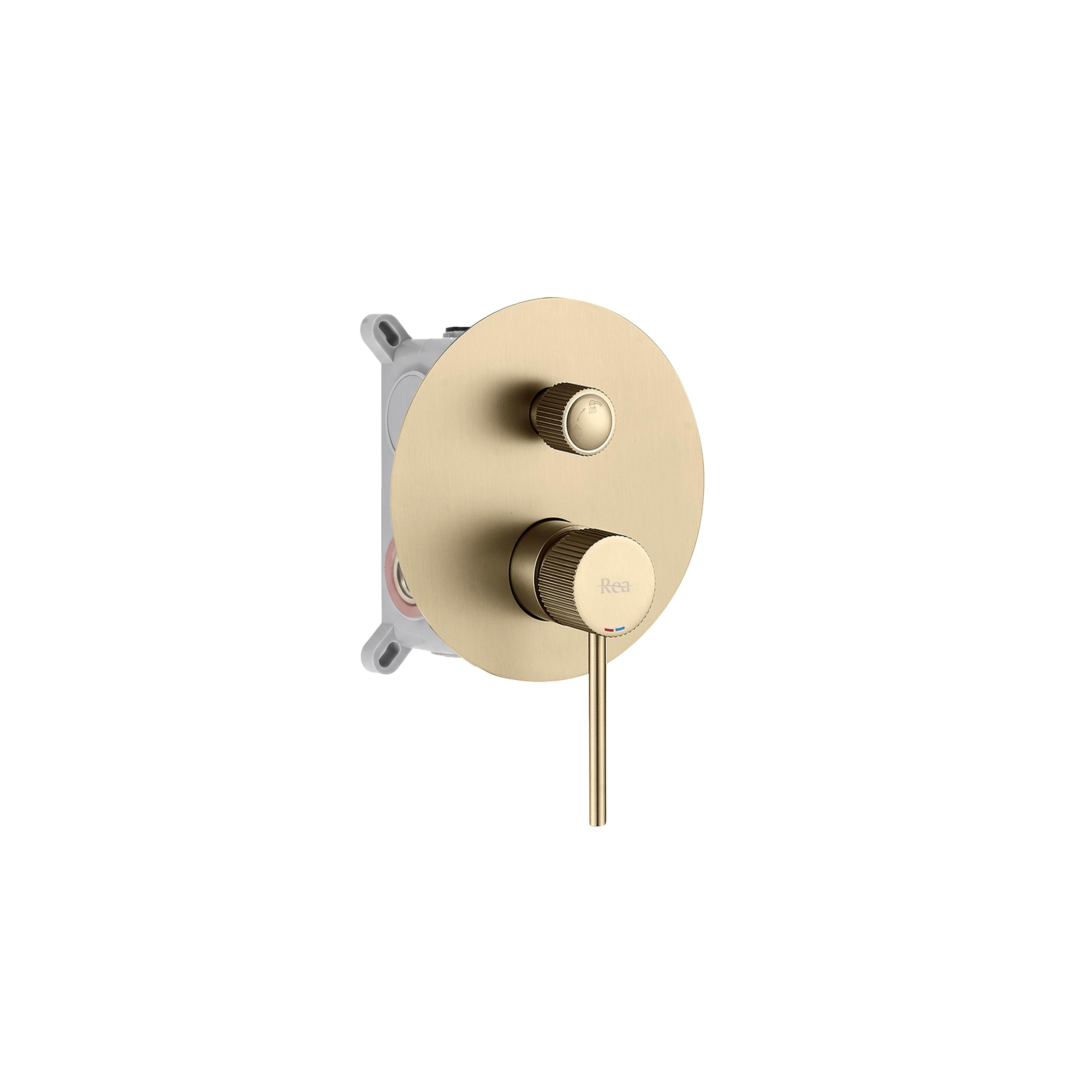 Rea Lungo Stripe Gold Brush paslēpts dušas komplekts + BOX