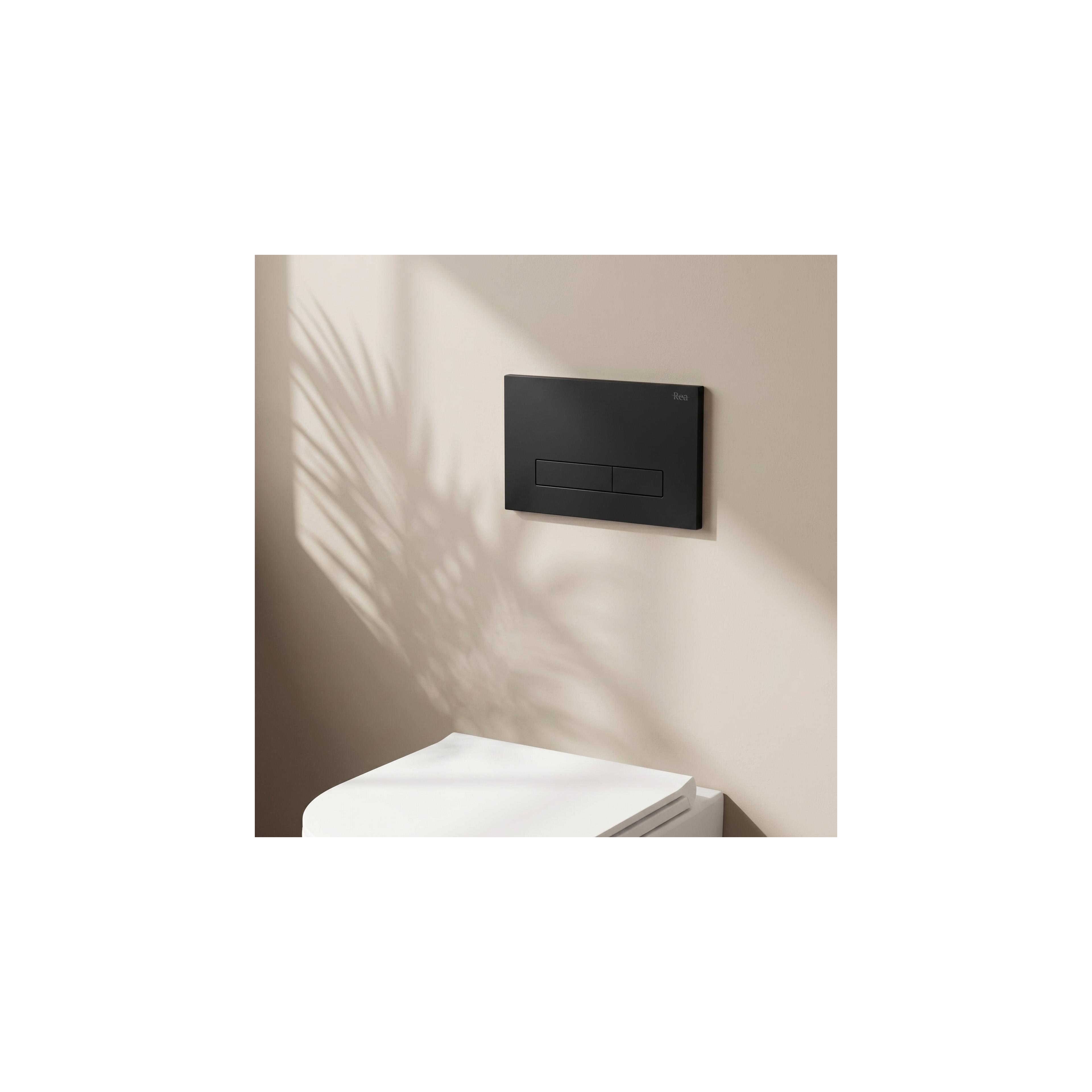 Inbyggnadsfixtur K011A-Q för WC-skål med spolknapp HD Black