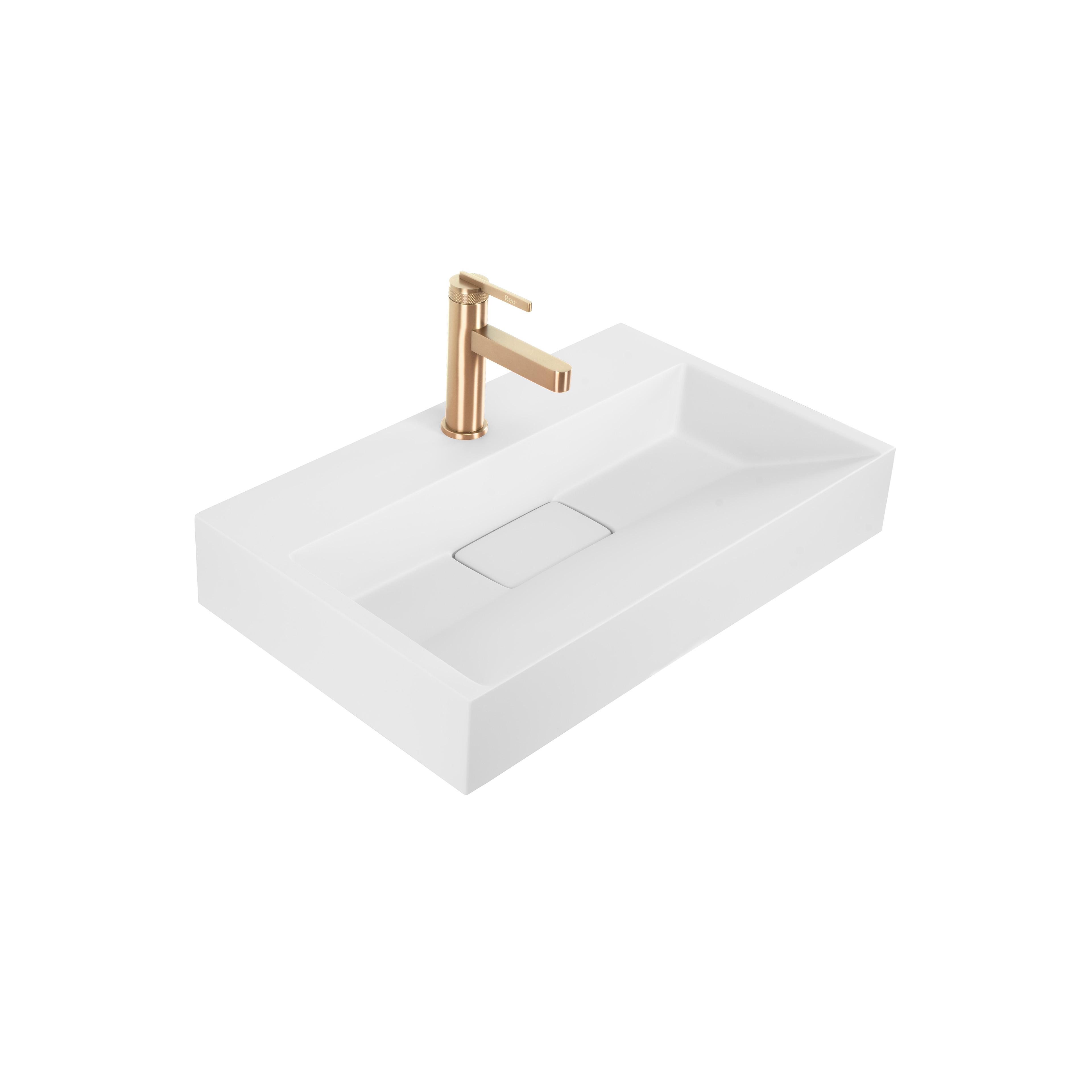 Waschbecken Konglomerat GOYA 60 cm+Waschtischplatte