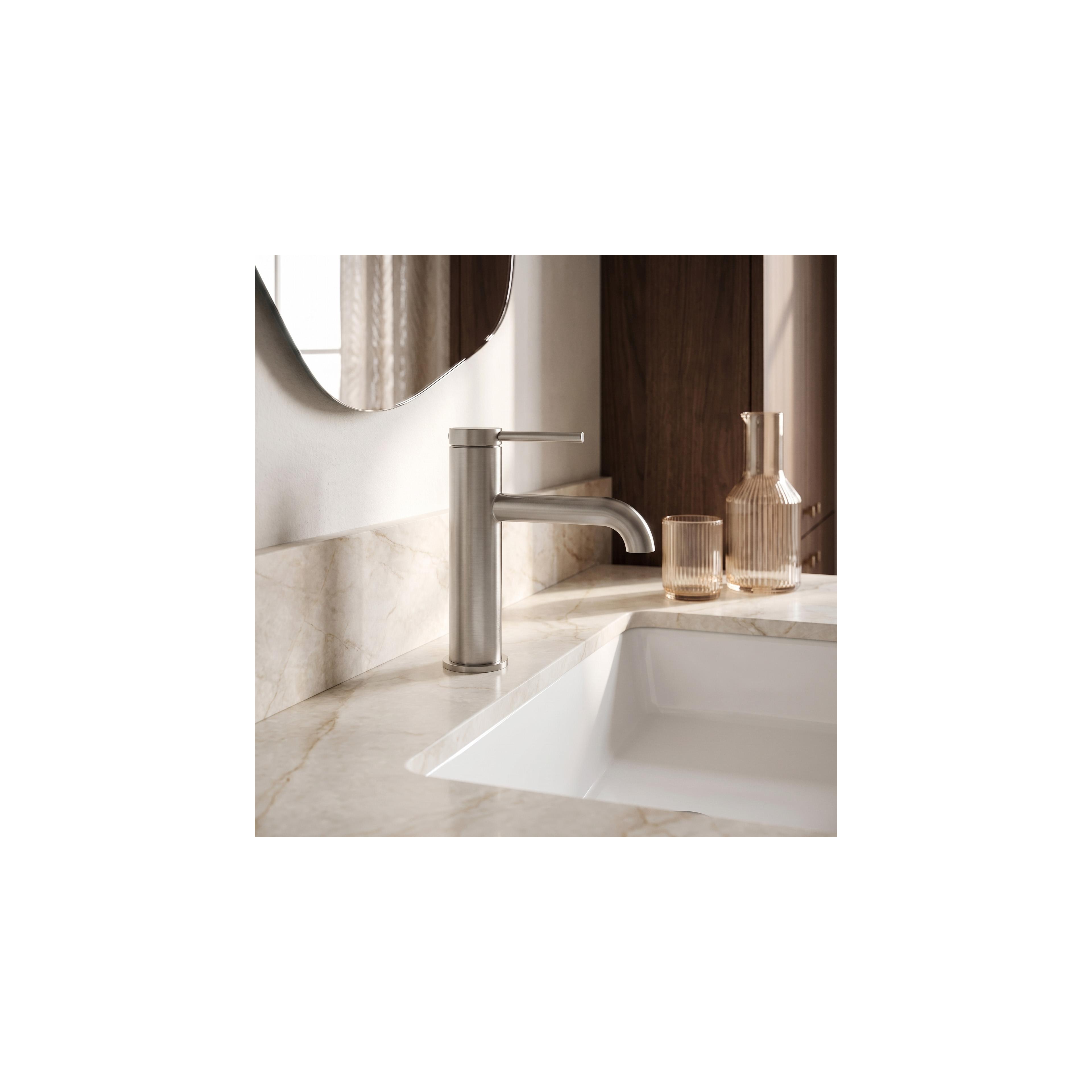 Waschbeckenarmatur Rea Spot Brush Nickel Low