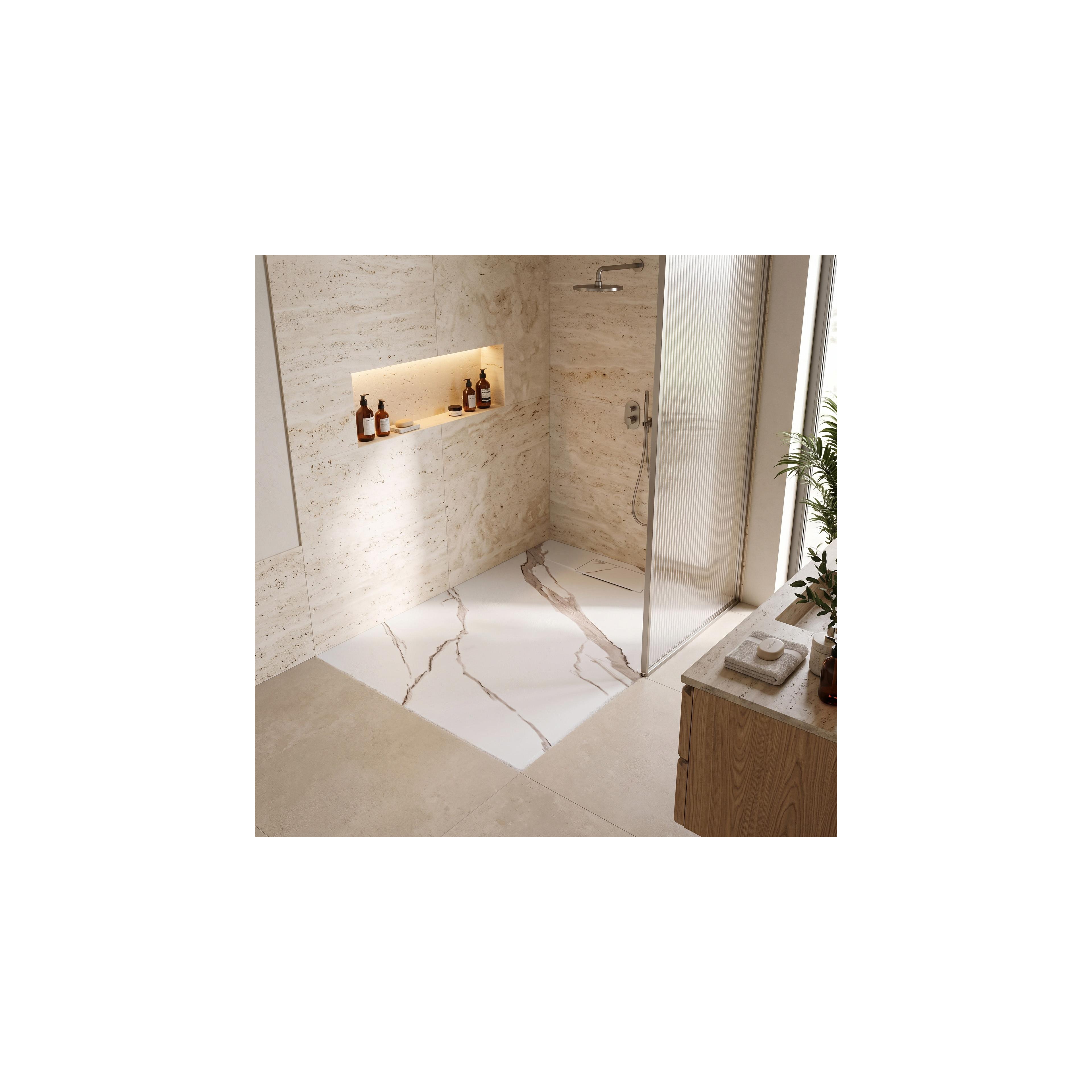 Basalt CARRARA ΛΕΥΚΗ θήκη ντουζιέρας 90x120