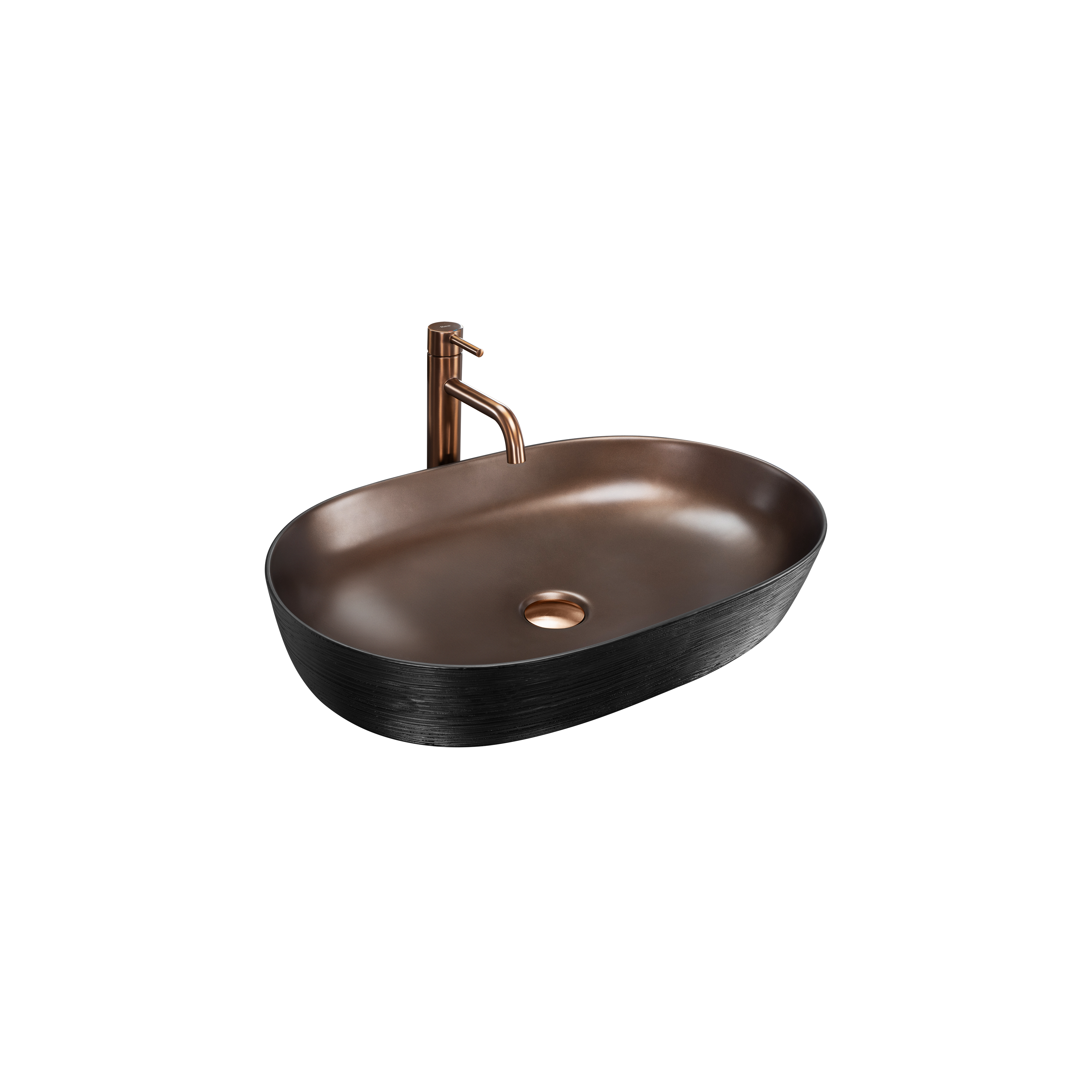 Aufsatzwaschbecken CLEO 61 Copper Bush / Black – REA