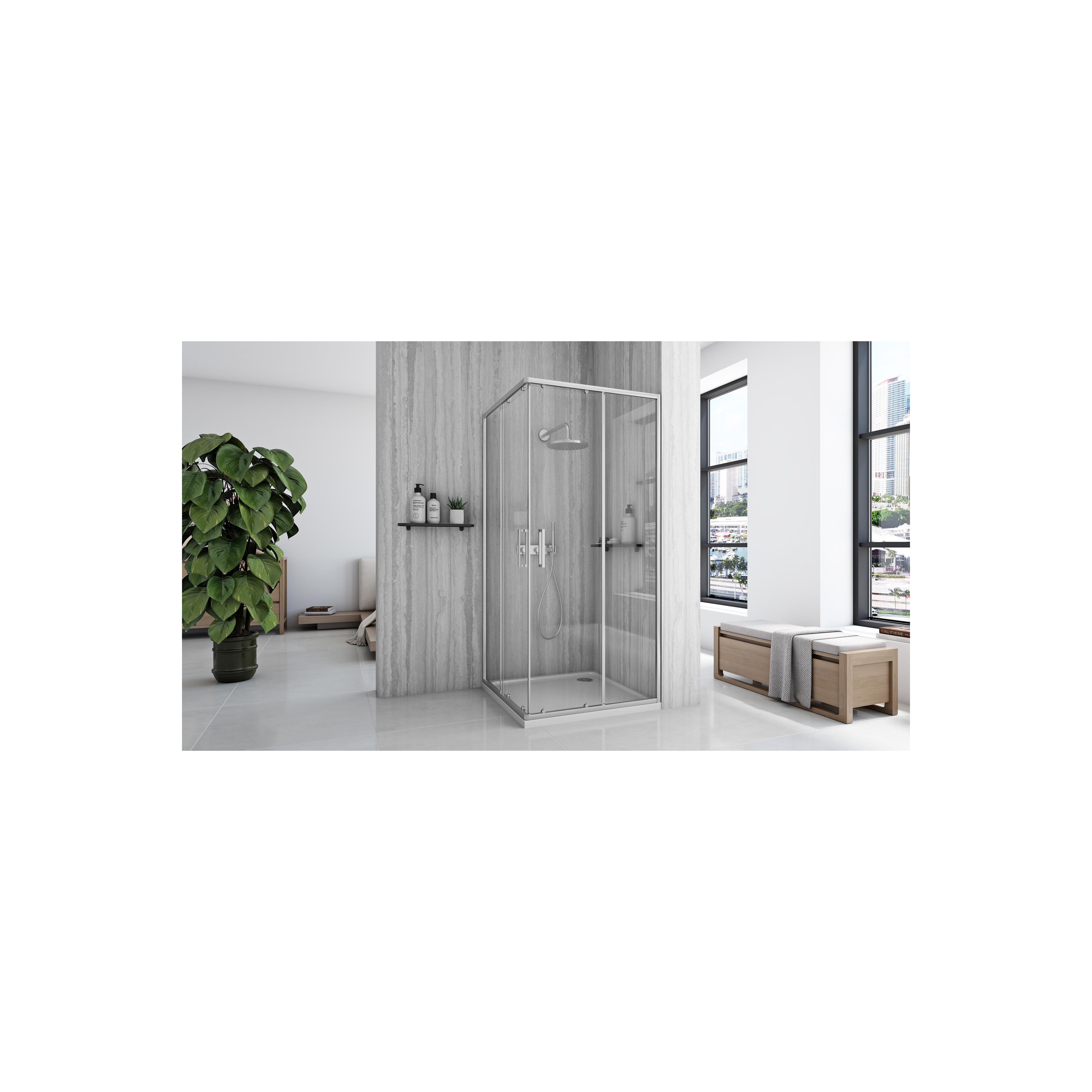 Duschkabine Rea City  90x90 Nickel Brush