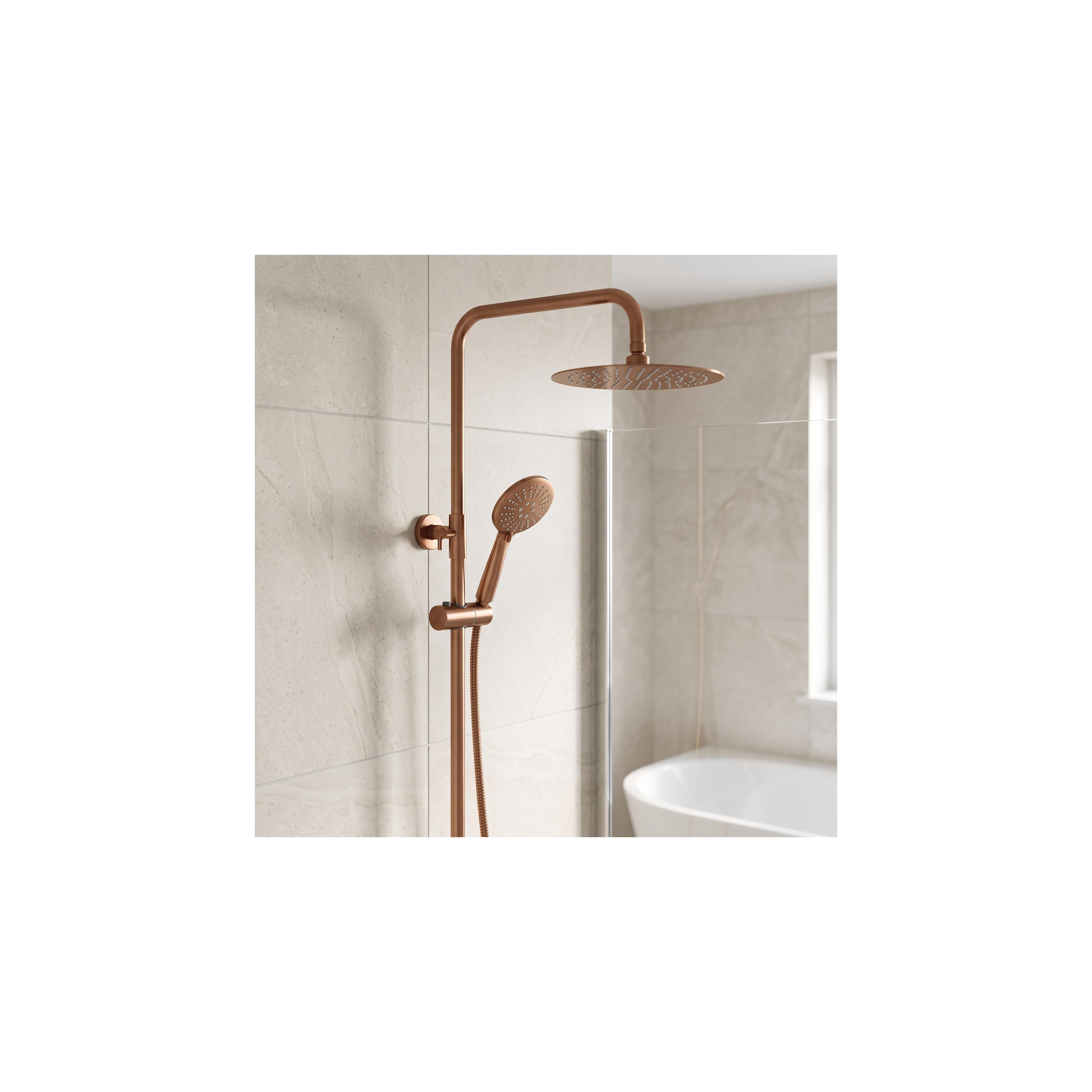 Thermostatic shower system Rea Lungo Diamond Copper